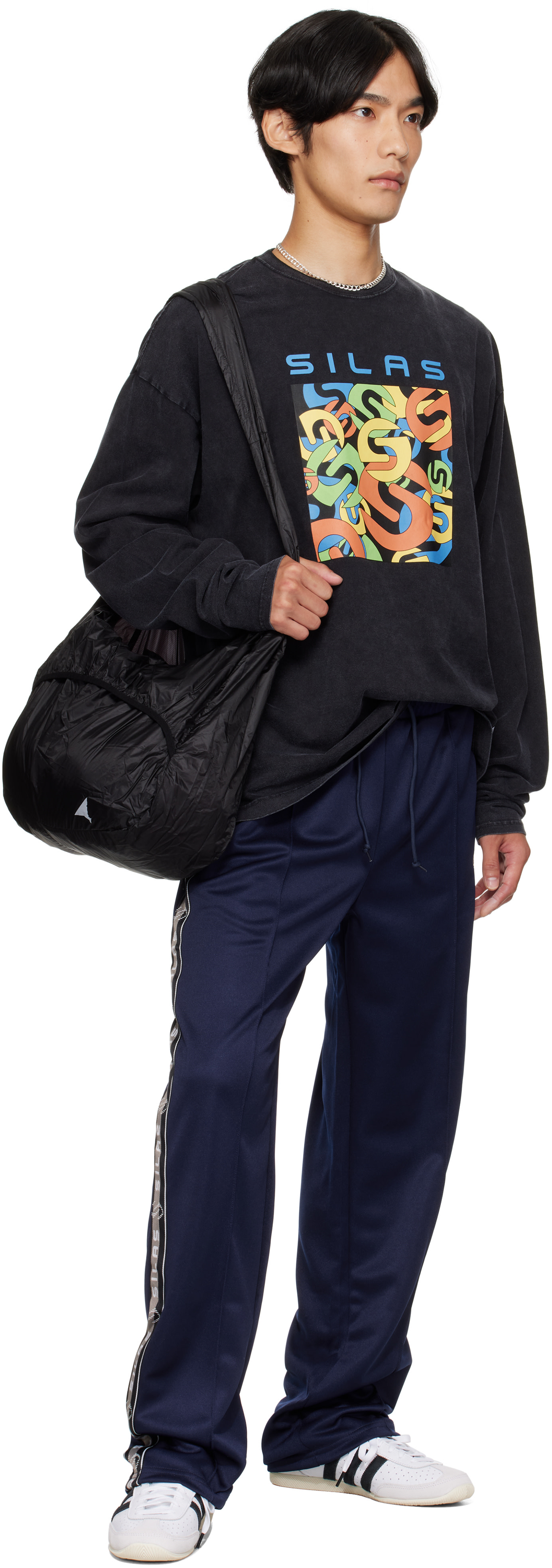 Silas - Navy Logo Track Pants