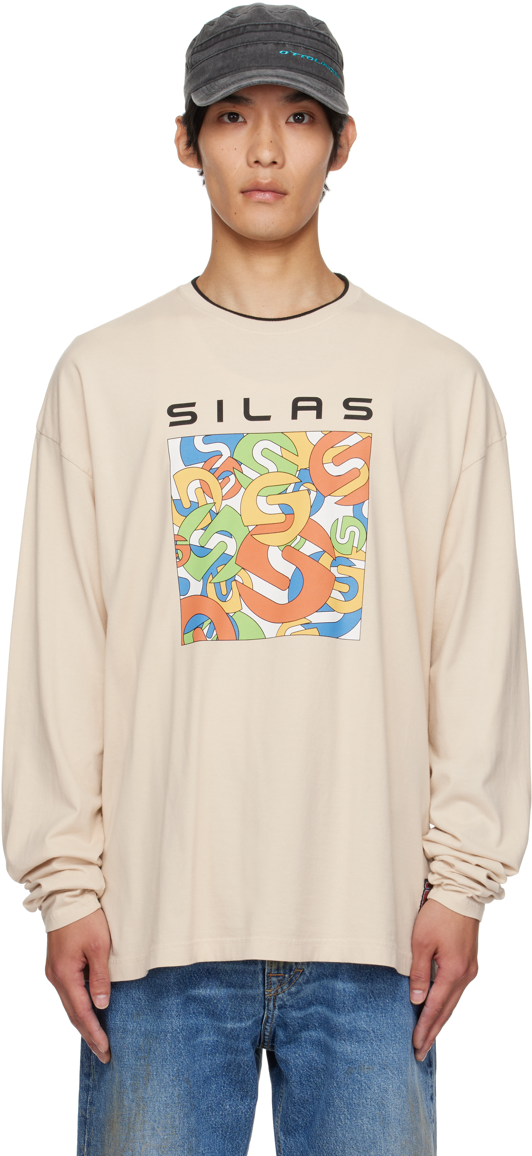 Silas - 오프 화이트 박스 아트워크 티셔츠