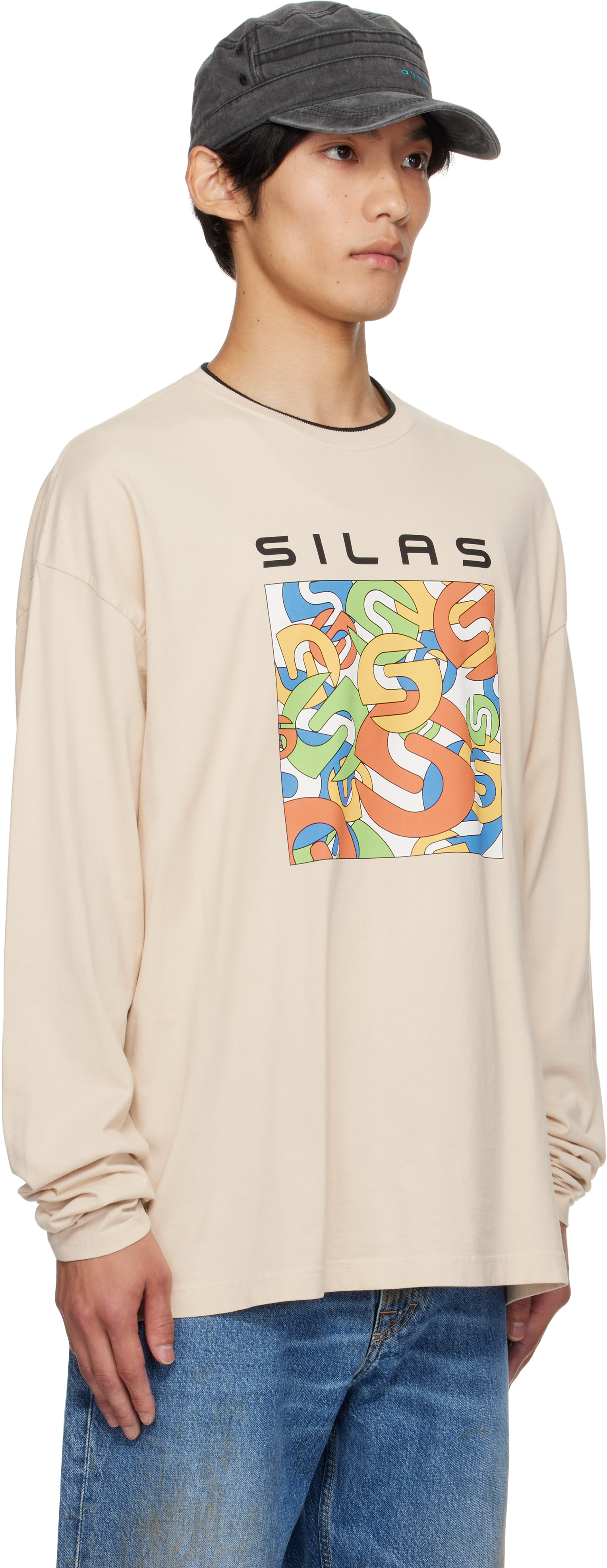 Silas - 오프 화이트 박스 아트워크 티셔츠