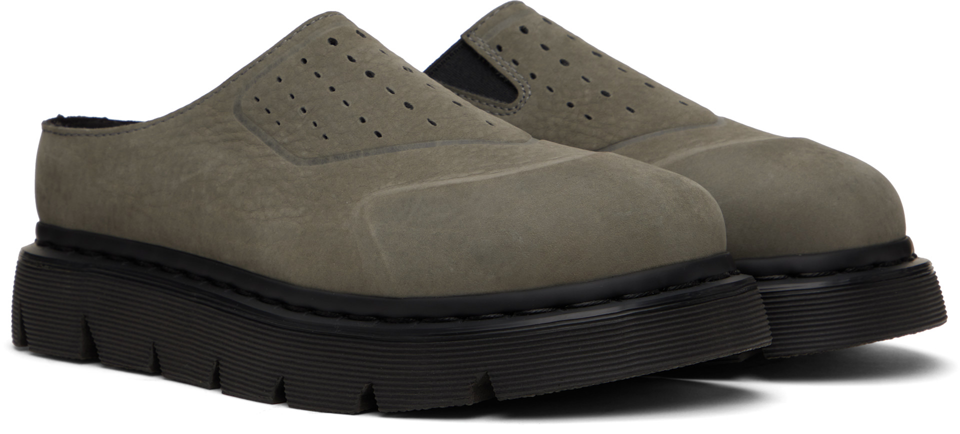 Dr. Martens: Taupe Vent XX02 Mules | SSENSE Canada