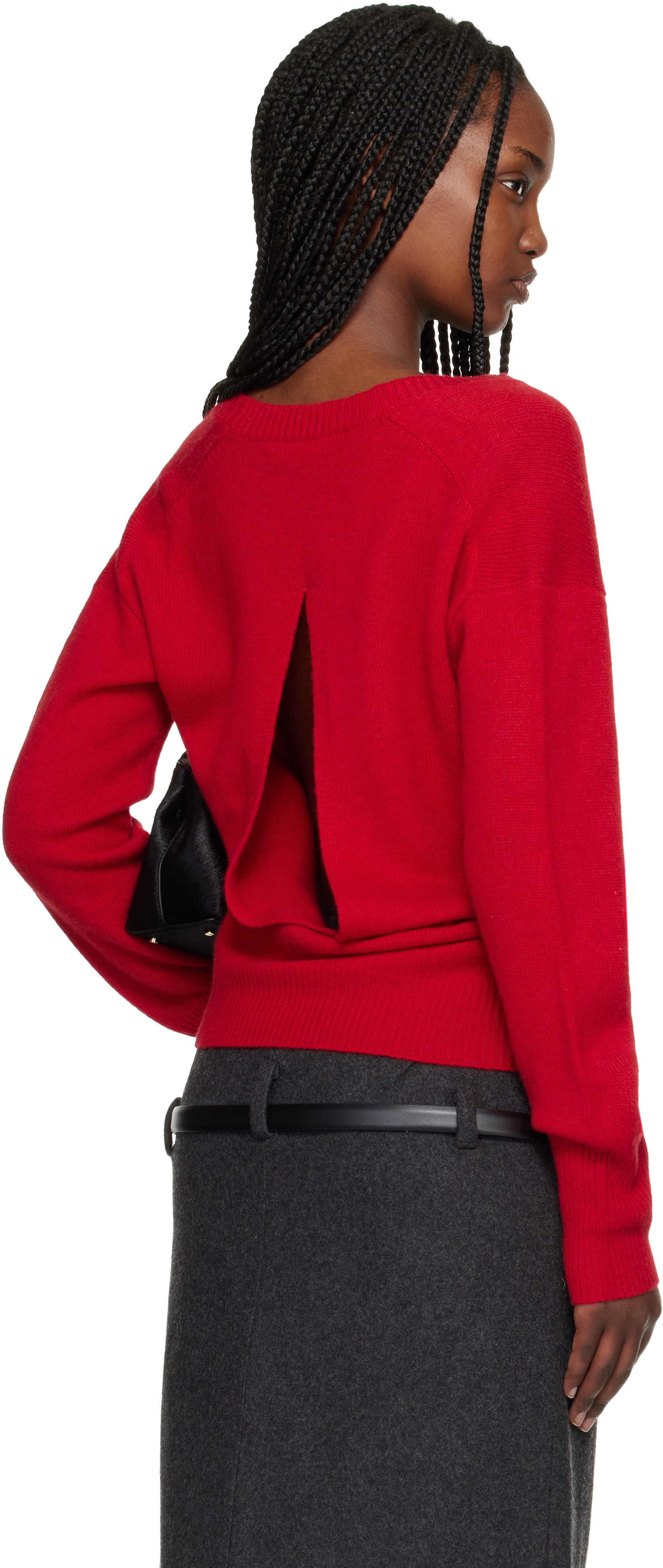 Commission - Pull rouge à encolure arrondie