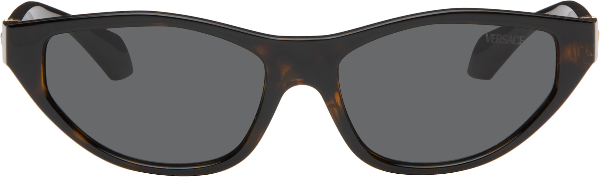 Versace Brown Cat-Eye Sunglasses with Gradient Lenses Versace VE4509U Sunglasses Brown Gradient/Brown Gradient main image 3