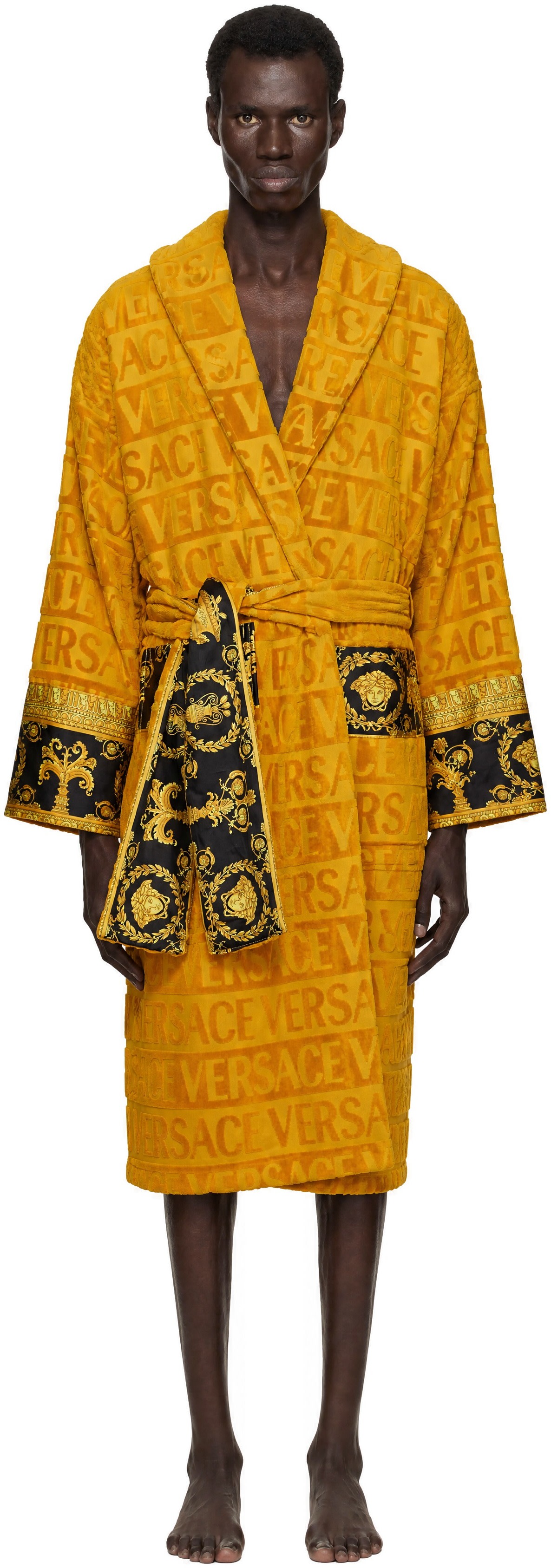 Versace - Yellow 'I Heart Baroque' Bathrobe