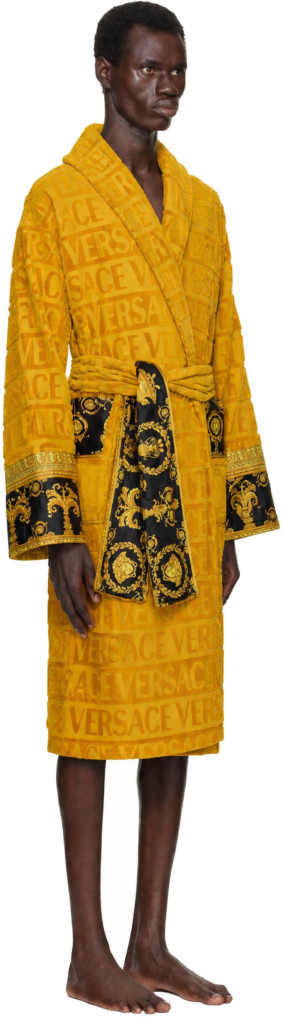 Versace - Yellow 'I Heart Baroque' Bathrobe