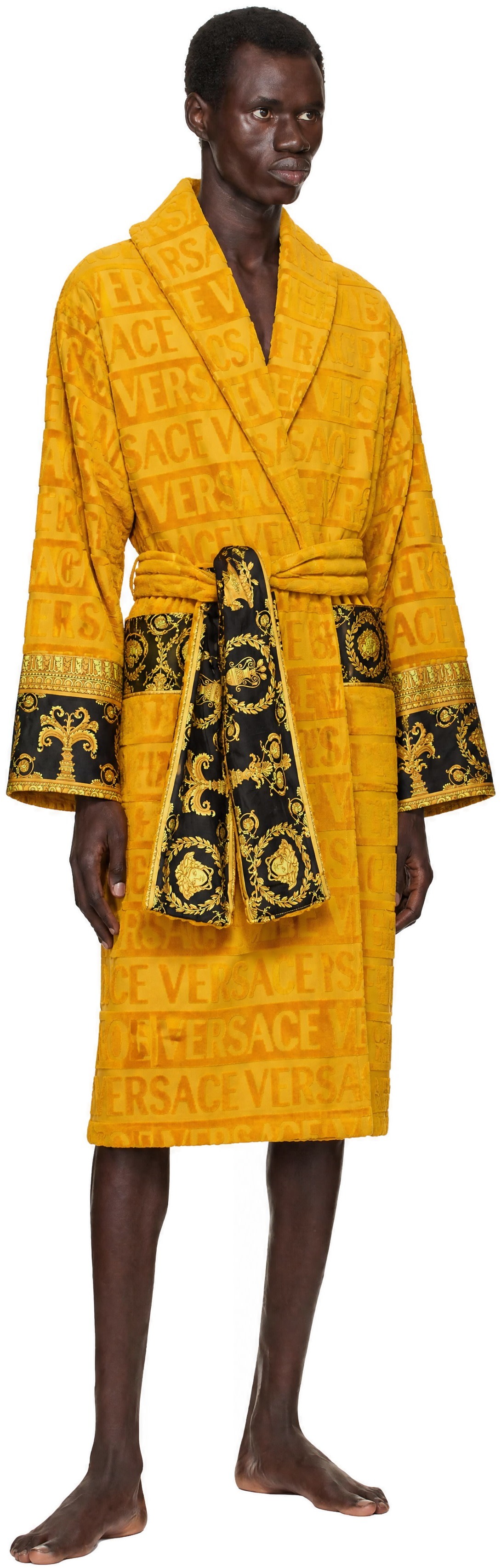 Versace - Yellow 'I Heart Baroque' Bathrobe