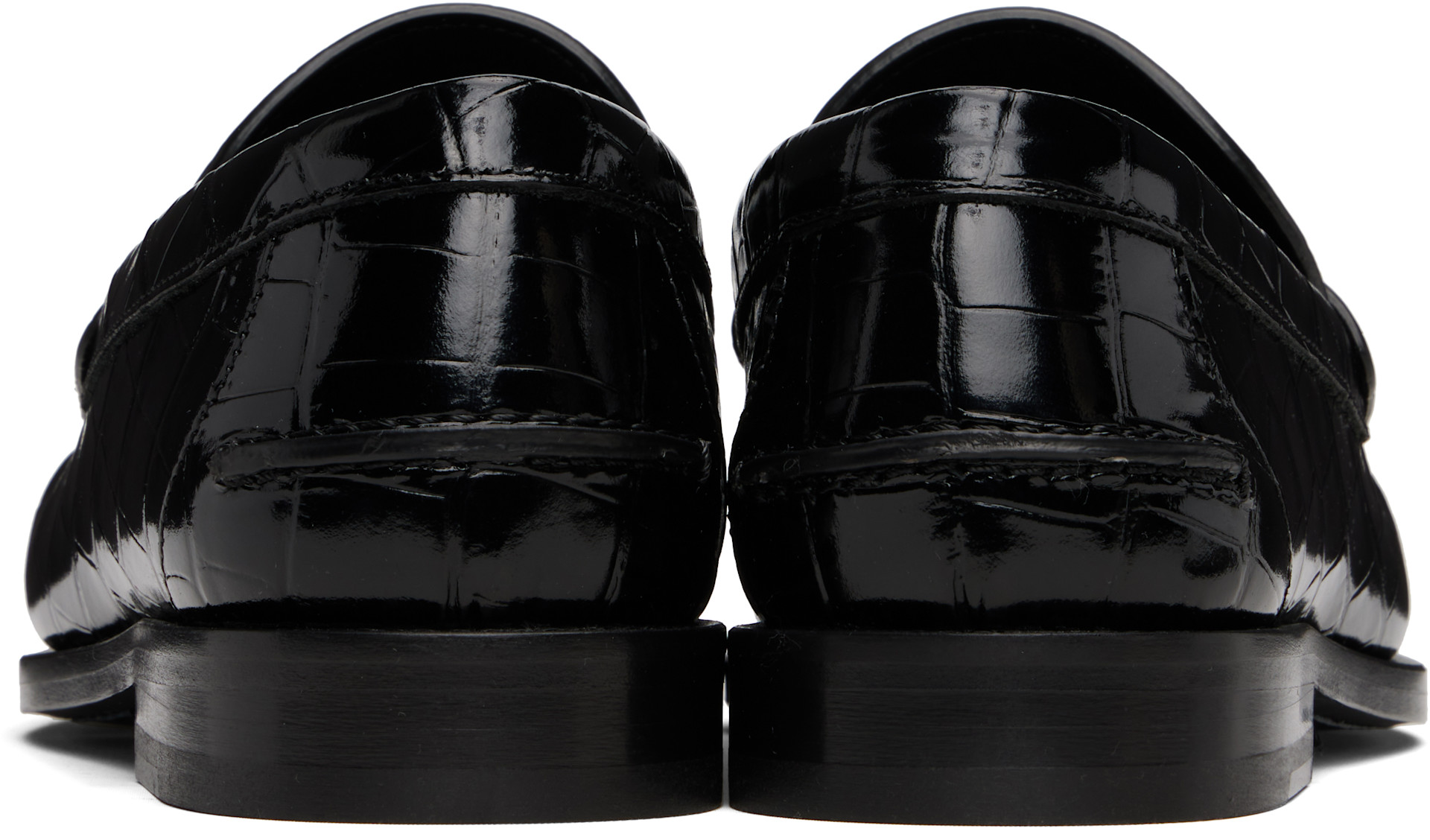 Versace - Black Croc-Effect Medusa '95 Loafers