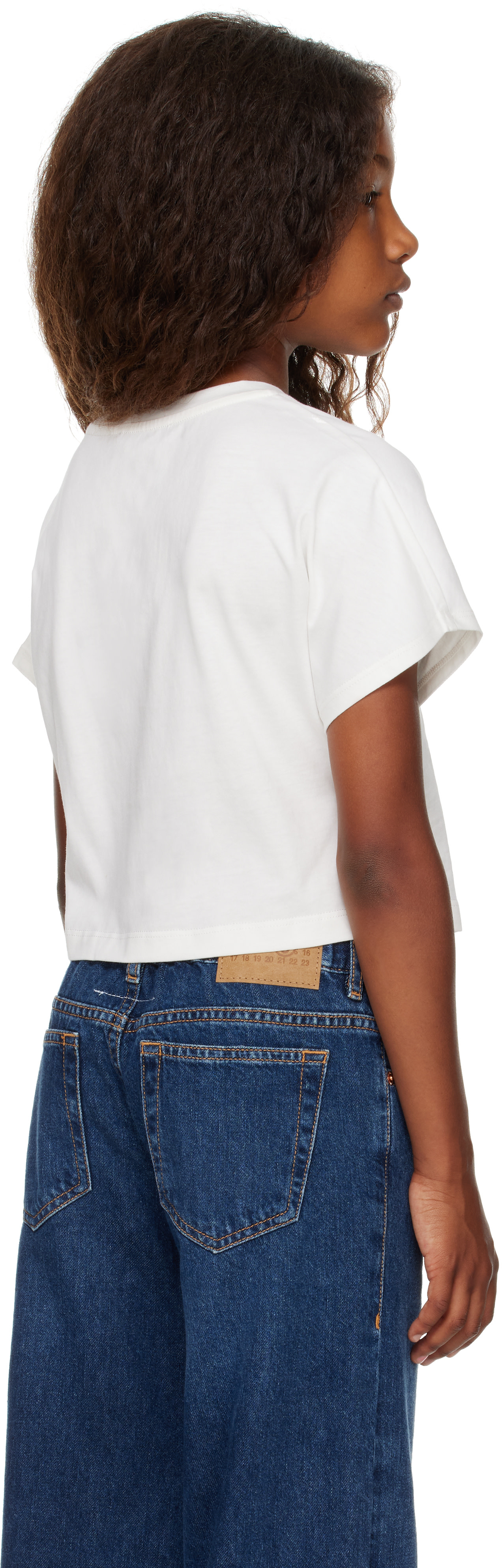 Versace - キッズ|ホワイト 'Versace' Logo Tシャツ