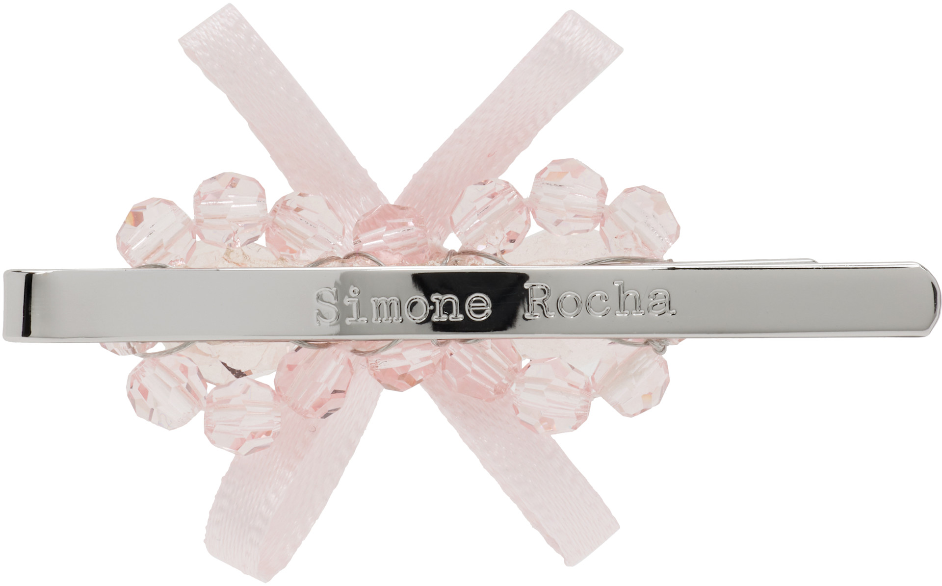Simone Rocha: ピンク Petite Bow Mini Flower ヘアピン | SSENSE 日本