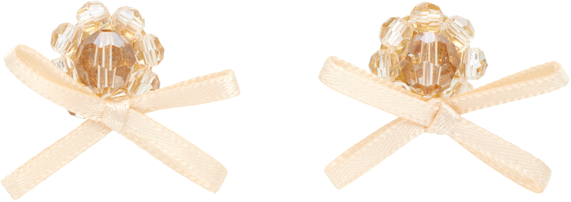 Simone Rocha: Petite Bow Daisy Stud Earrings | SSENSE