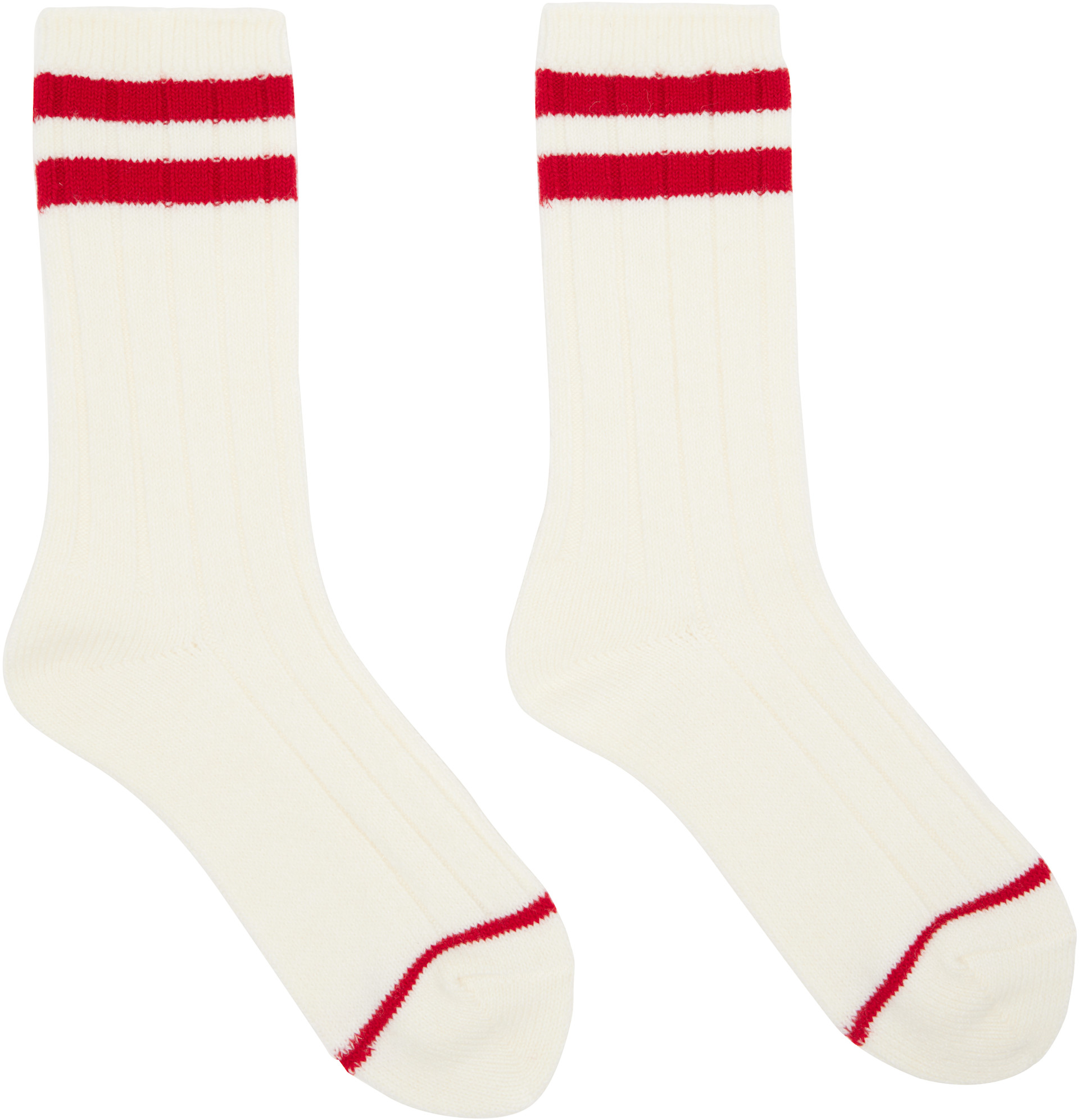 UNDERCOVER - Chaussettes blanches à rayures