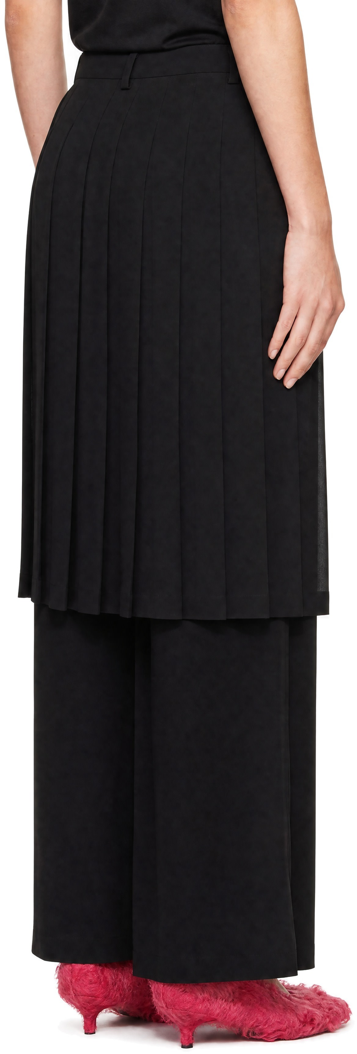 UNDERCOVER: ブラック Skirt トラウザーズ | SSENSE 日本
