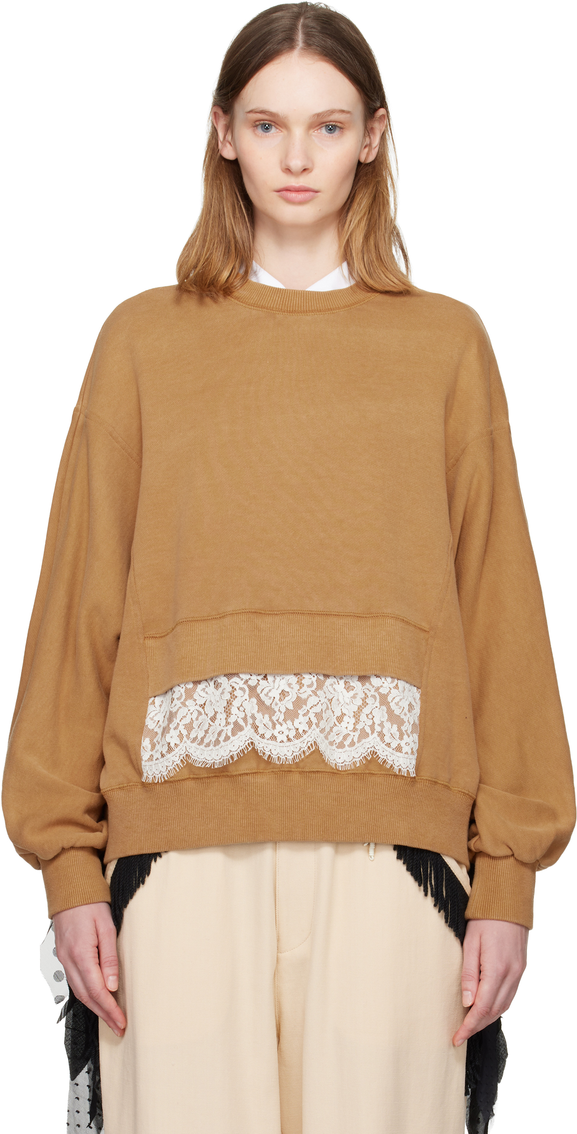 UNDERCOVER - Pull molletonné UP2E1801 brun clair
