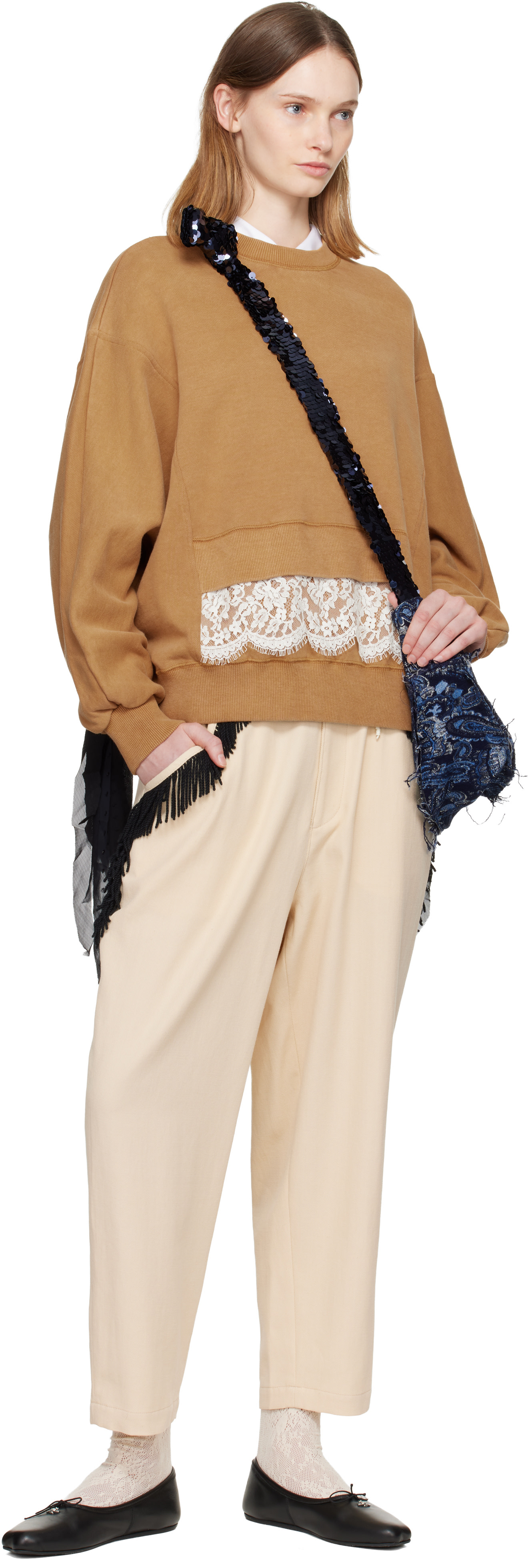 UNDERCOVER - Pull molletonné UP2E1801 brun clair