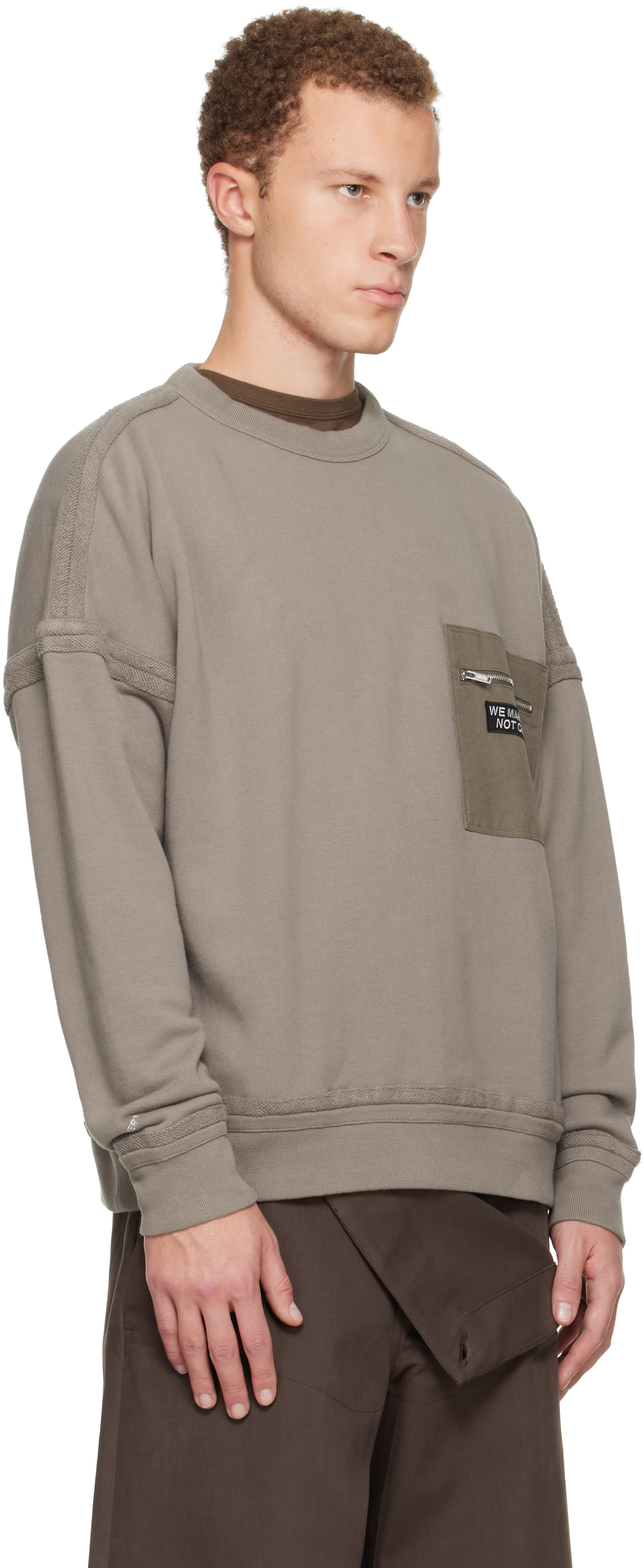 UNDERCOVER - Pull molletonné UP2E4808 taupe