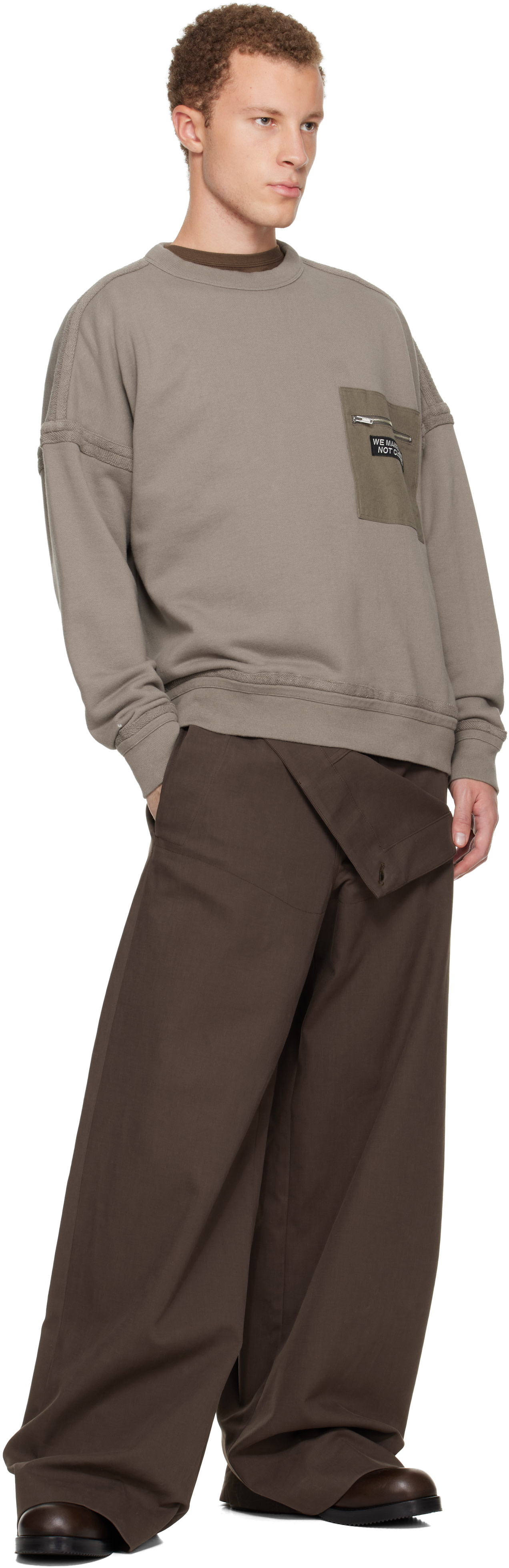 UNDERCOVER - Pull molletonné UP2E4808 taupe