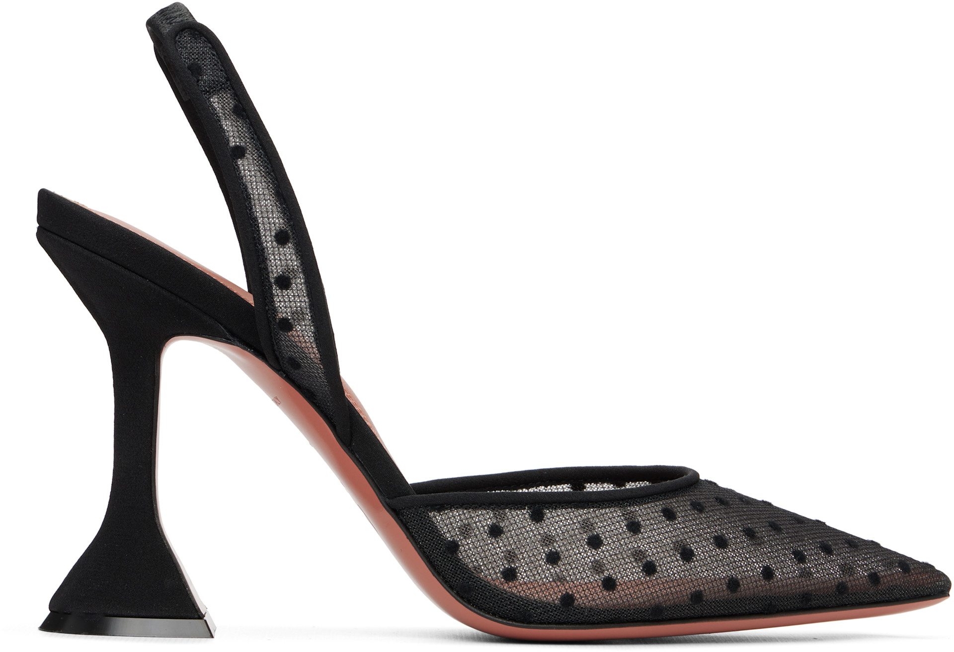 Black Holli 95 Lace Sling Heels