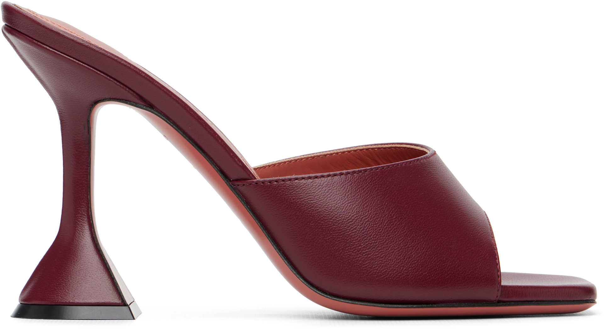 Burgundy Lupita 95 Slipper Heeled Sandals