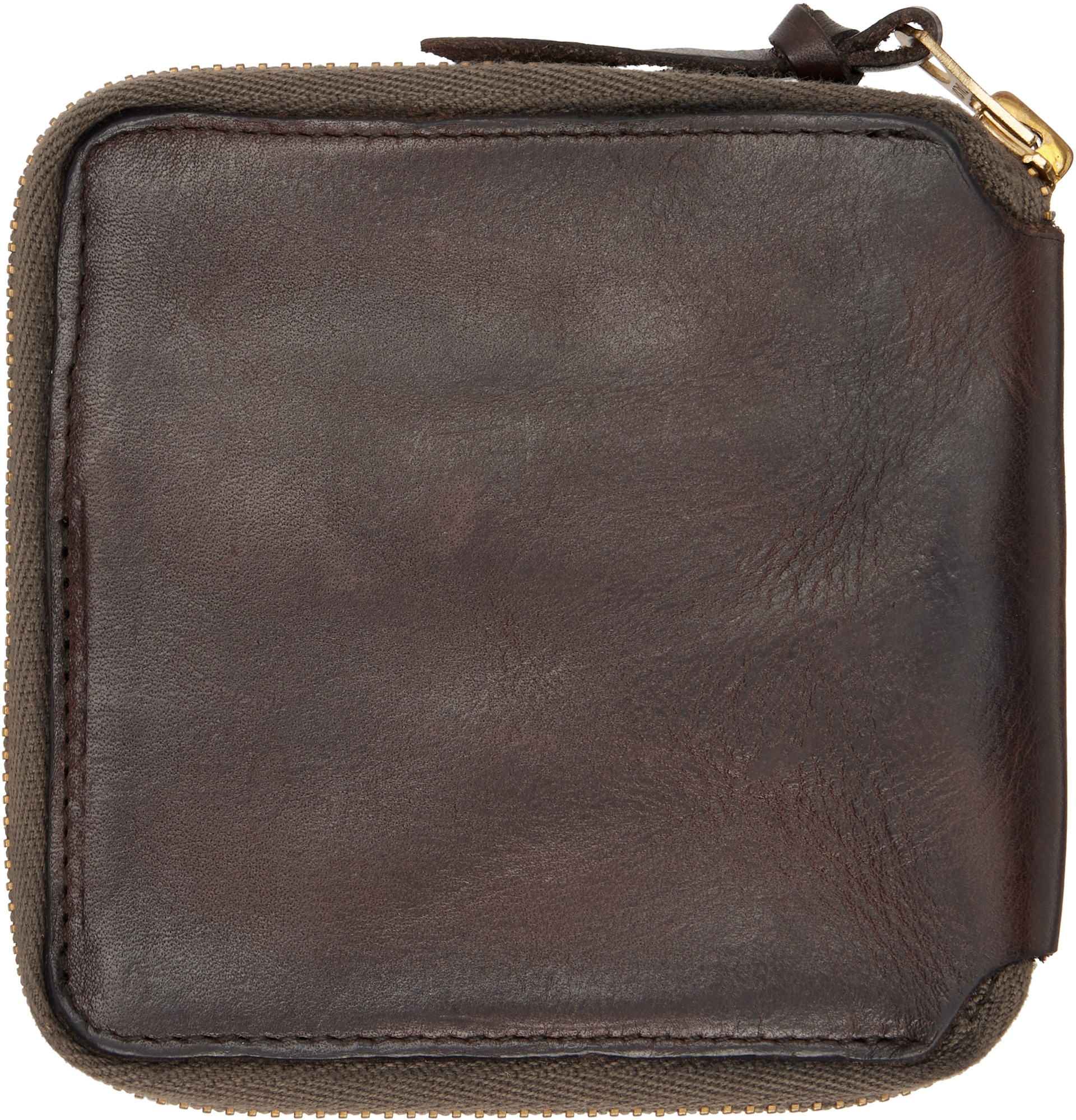 RRL - Brown Leather Zip Wallet