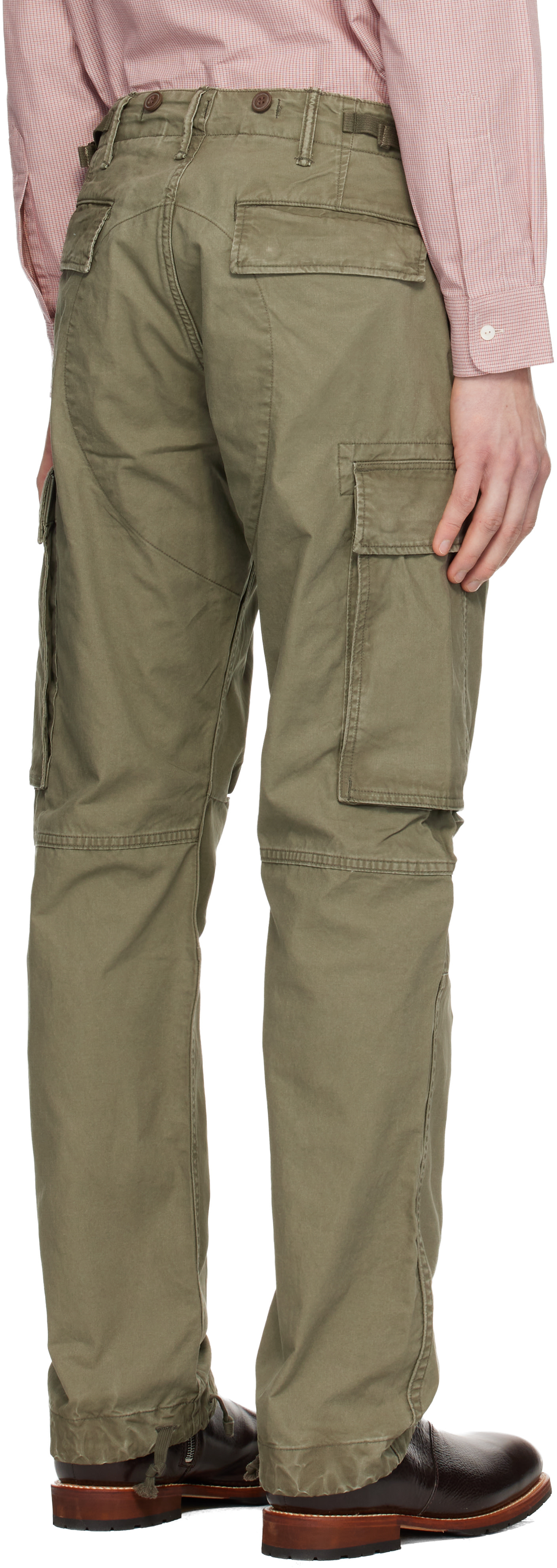 RRL: Khaki Surplus Poplin Cargo Pants | SSENSE