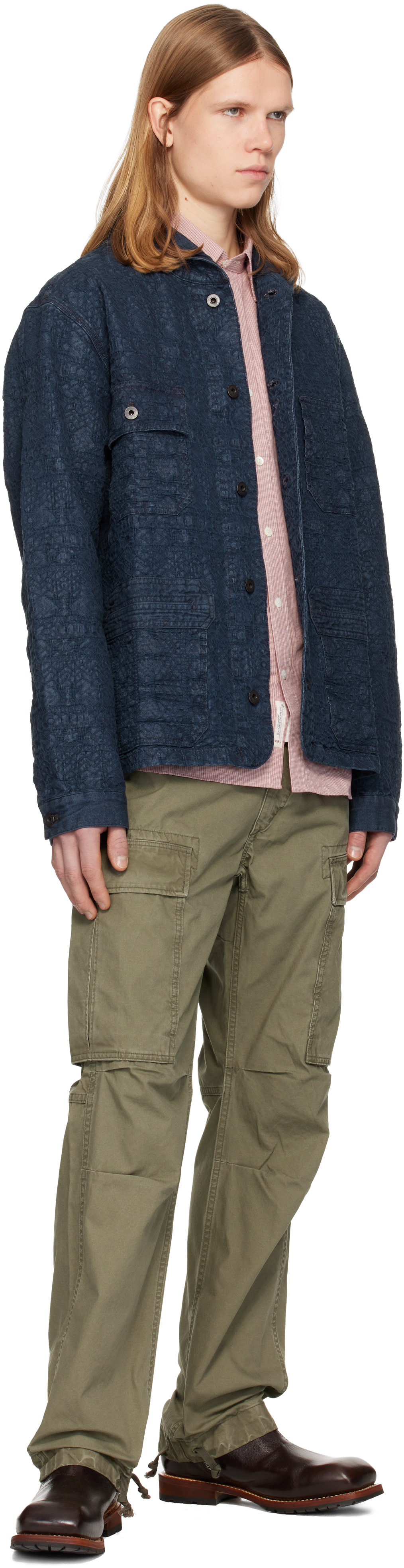 RRL: ネイビー Indigo Deck Sport シャツジャケット | SSENSE 日本