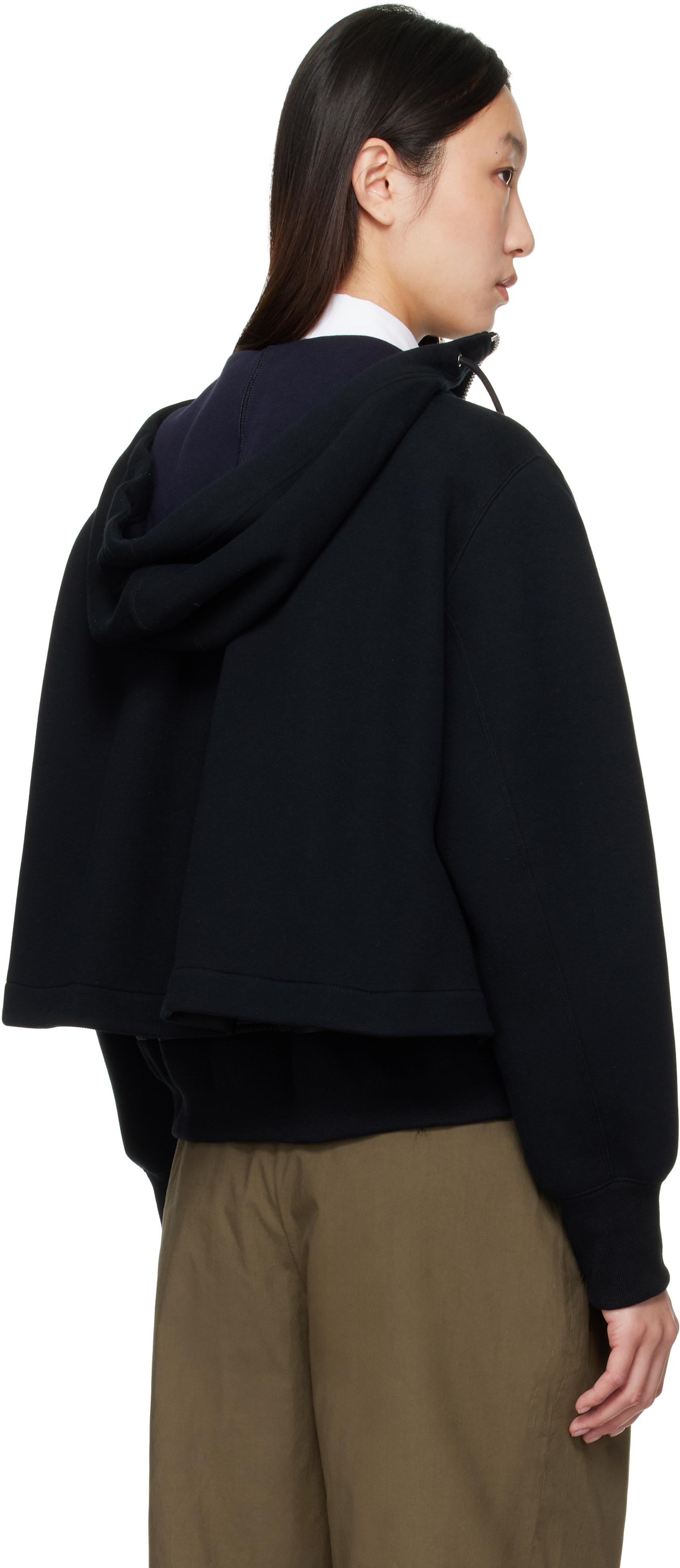 トップス sacai Sponge Sweat x Nylon Twill Hoodie SACAI Sponge Sweat x Nylon Twill Hoodie | Sam Malouf Authentic Luxury