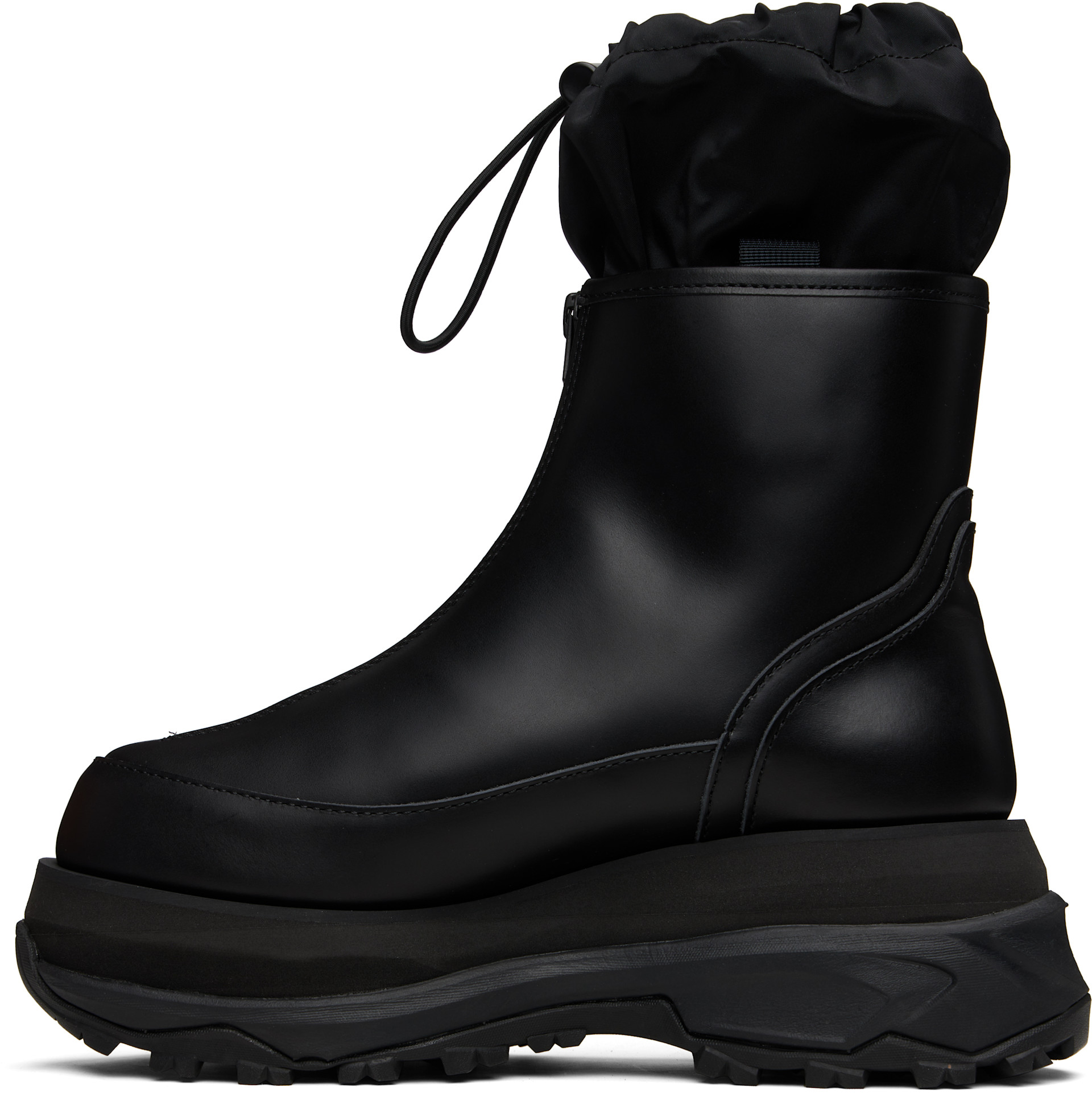 sacai: Black Zip Up Boots | SSENSE