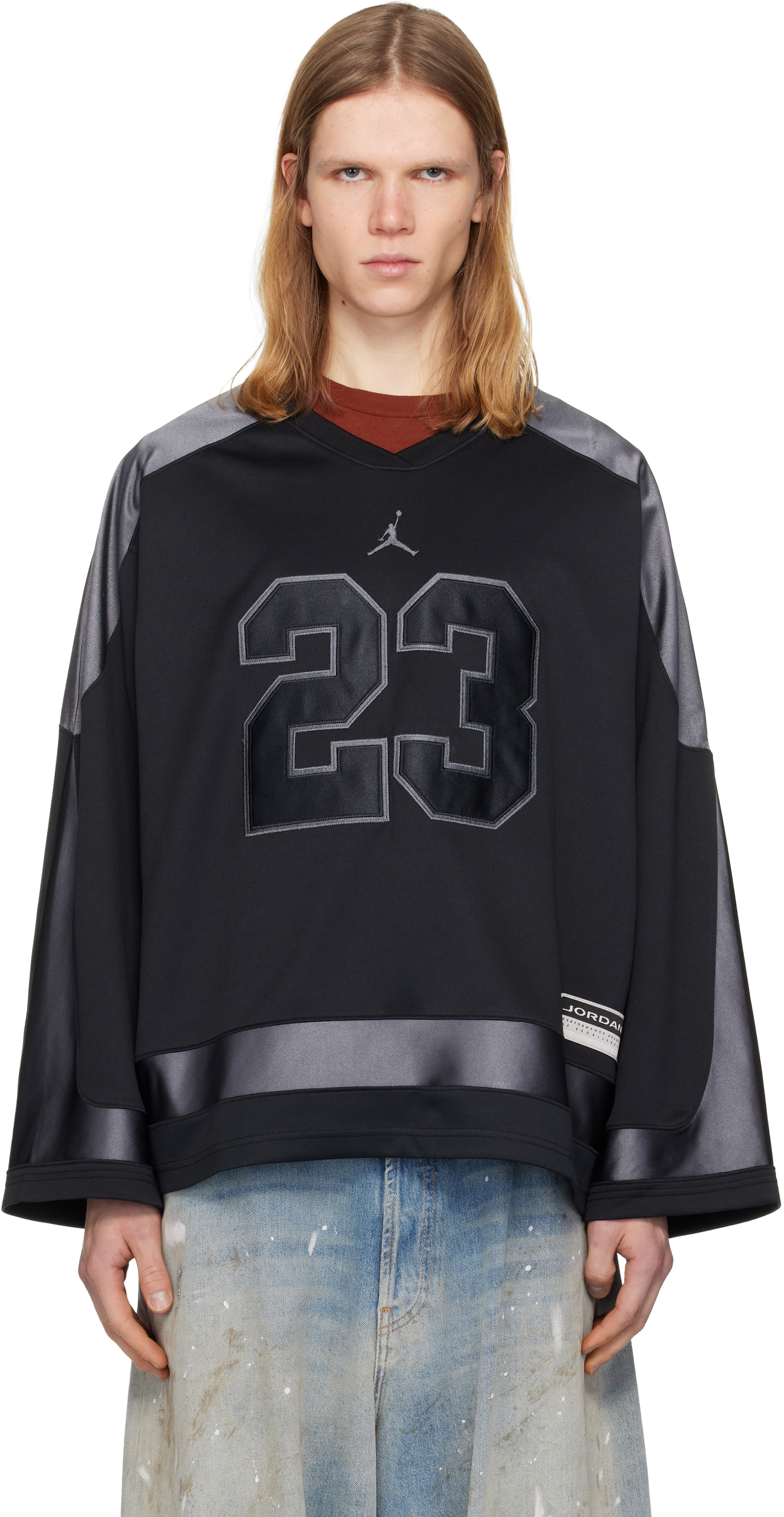 Nike Jordan: ブラック&グレー Brooklyn Collegiate Hockey Nike Jordan: ブラック&グレー Brooklyn Collegiate Hockey