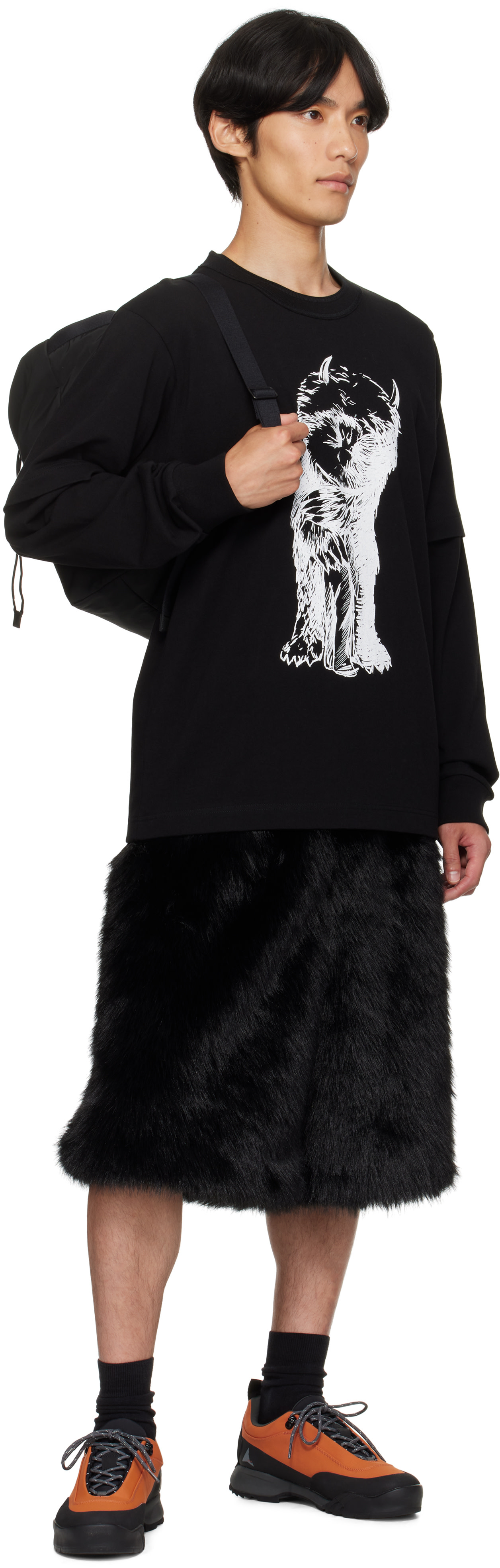 sacai レイヤードTシャツ sacai: Black Carhartt WIP Edition Cotton Jersey T-shirt | SSENSE