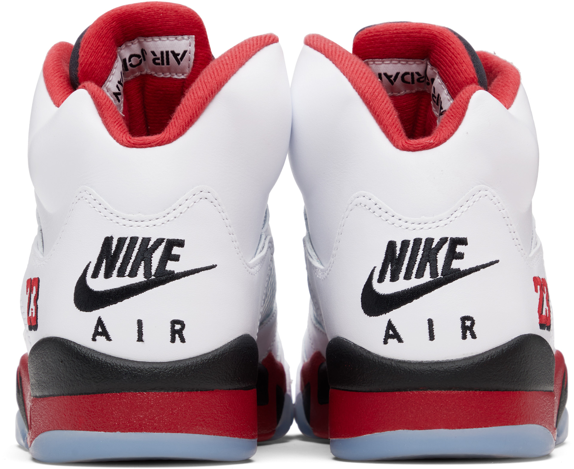 【美品】Air Jordan 5 Retro ホワイト/レッド US10 Nike Jordan: White & Red Air Jordan 5 Retro Sneakers | SSENSE Canada