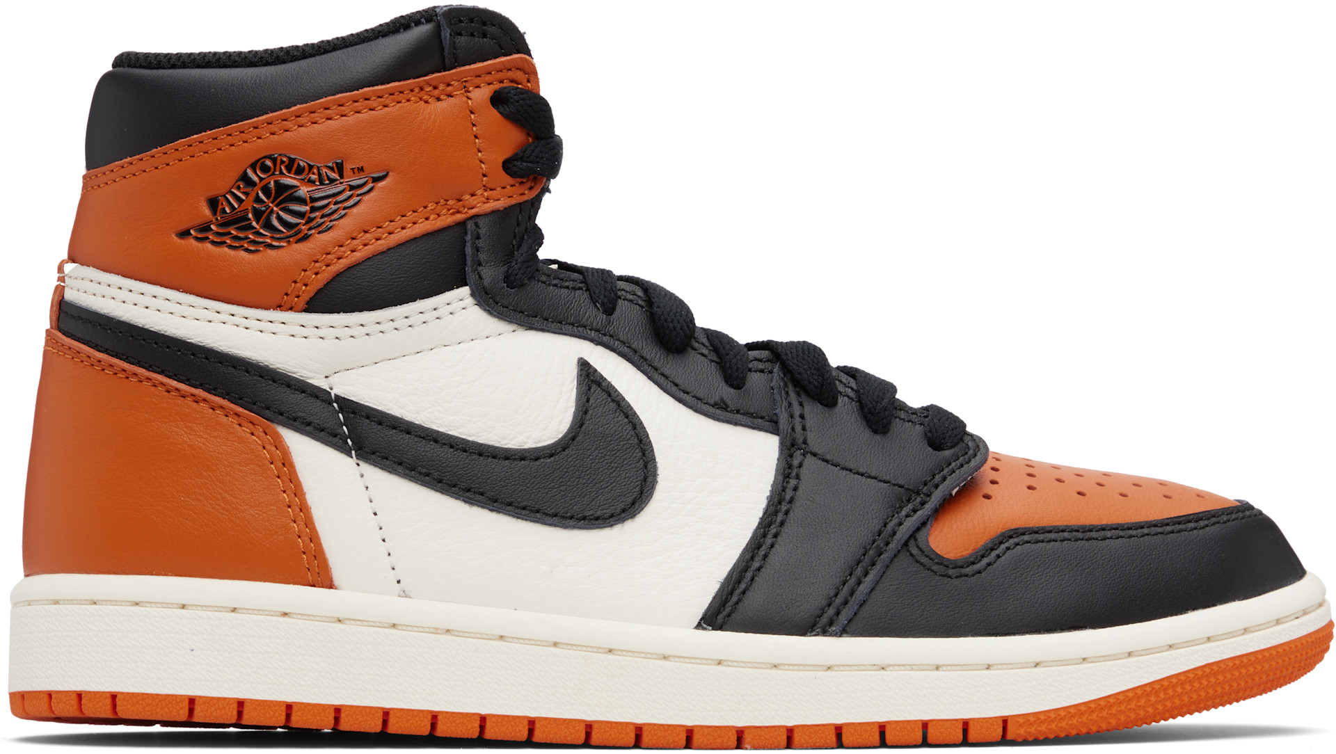 NIKE Air Jordan 1 オレンジ/ブラック Nike Jordan: オレンジ＆ブラック Air Jordan 1 スニーカー | SSENSE 日本