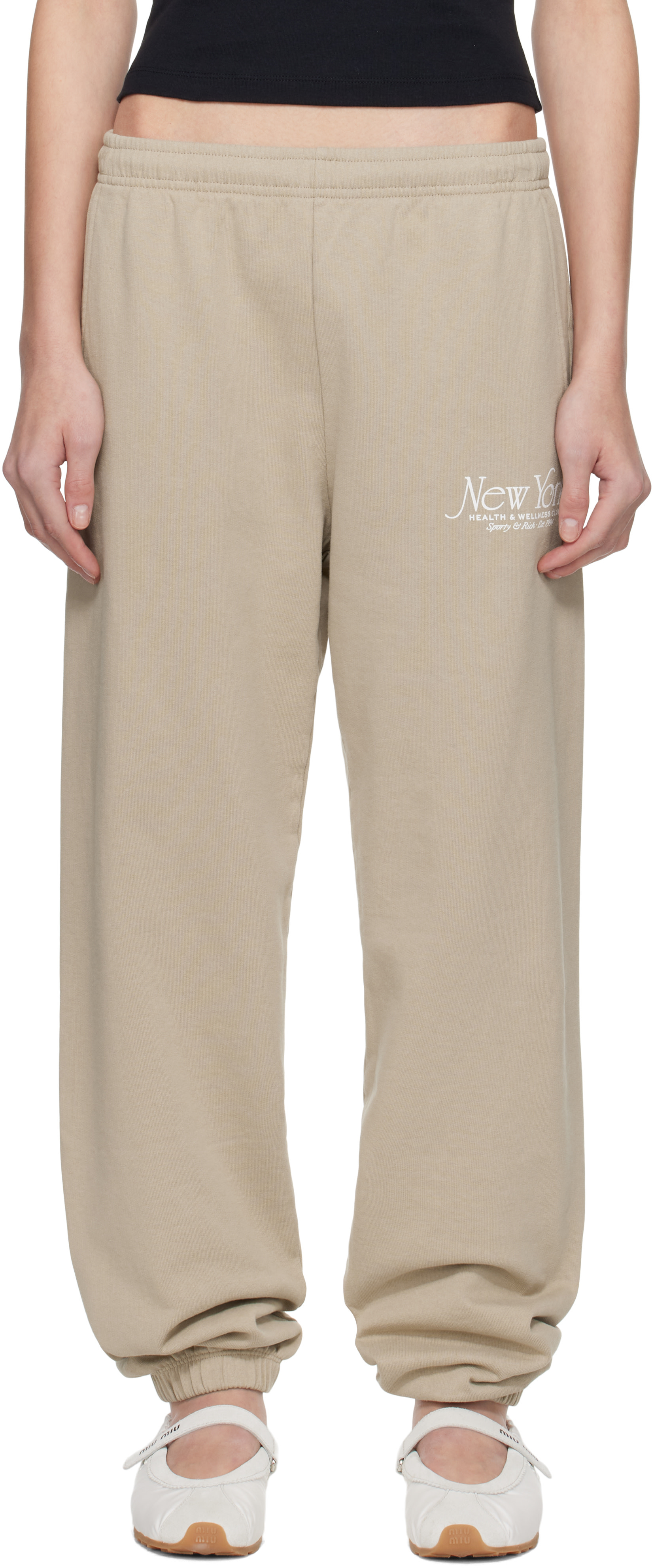 Sporty & Rich: Beige NY 94 Sweatpants | SSENSE