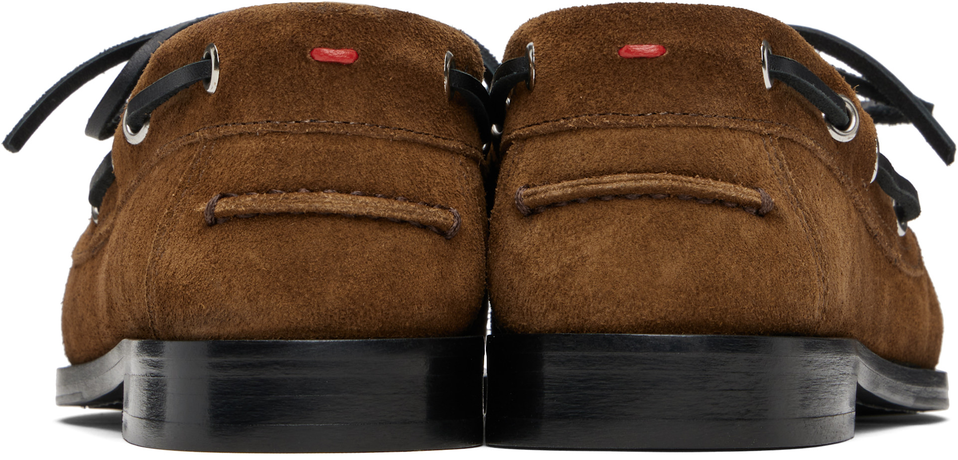 Aeyde - Chaussures bateau Harris brun clair en suède