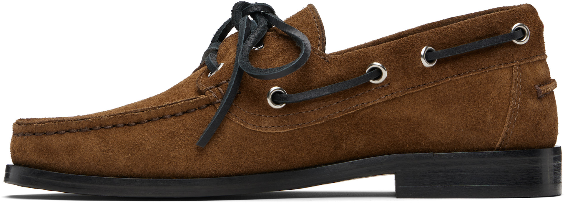 Aeyde - Chaussures bateau Harris brun clair en suède