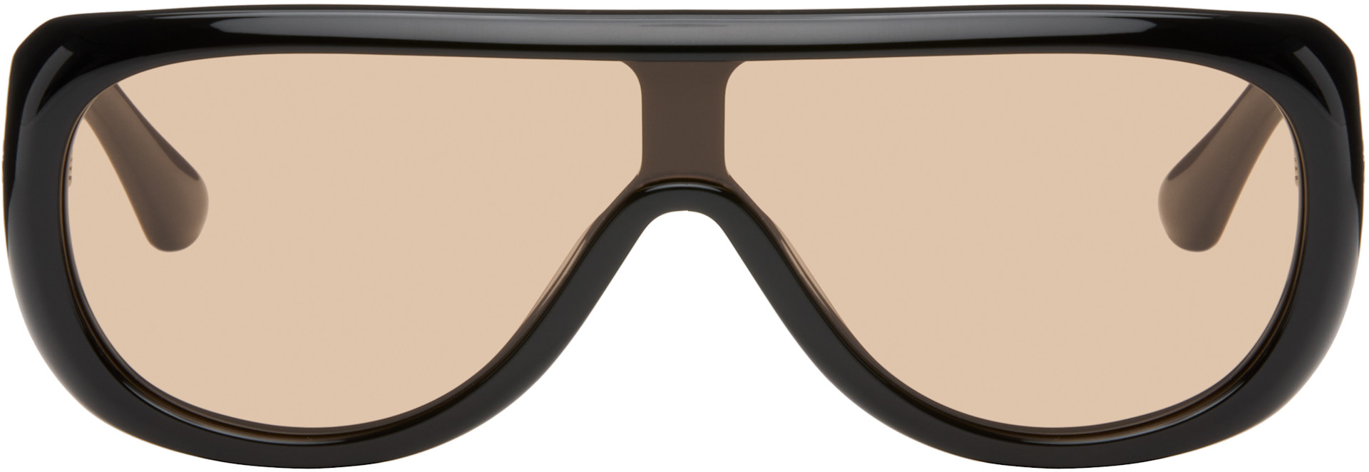 Port Tanger: SSENSE Exclusive Black Sayf Sunglasses | SSENSE
