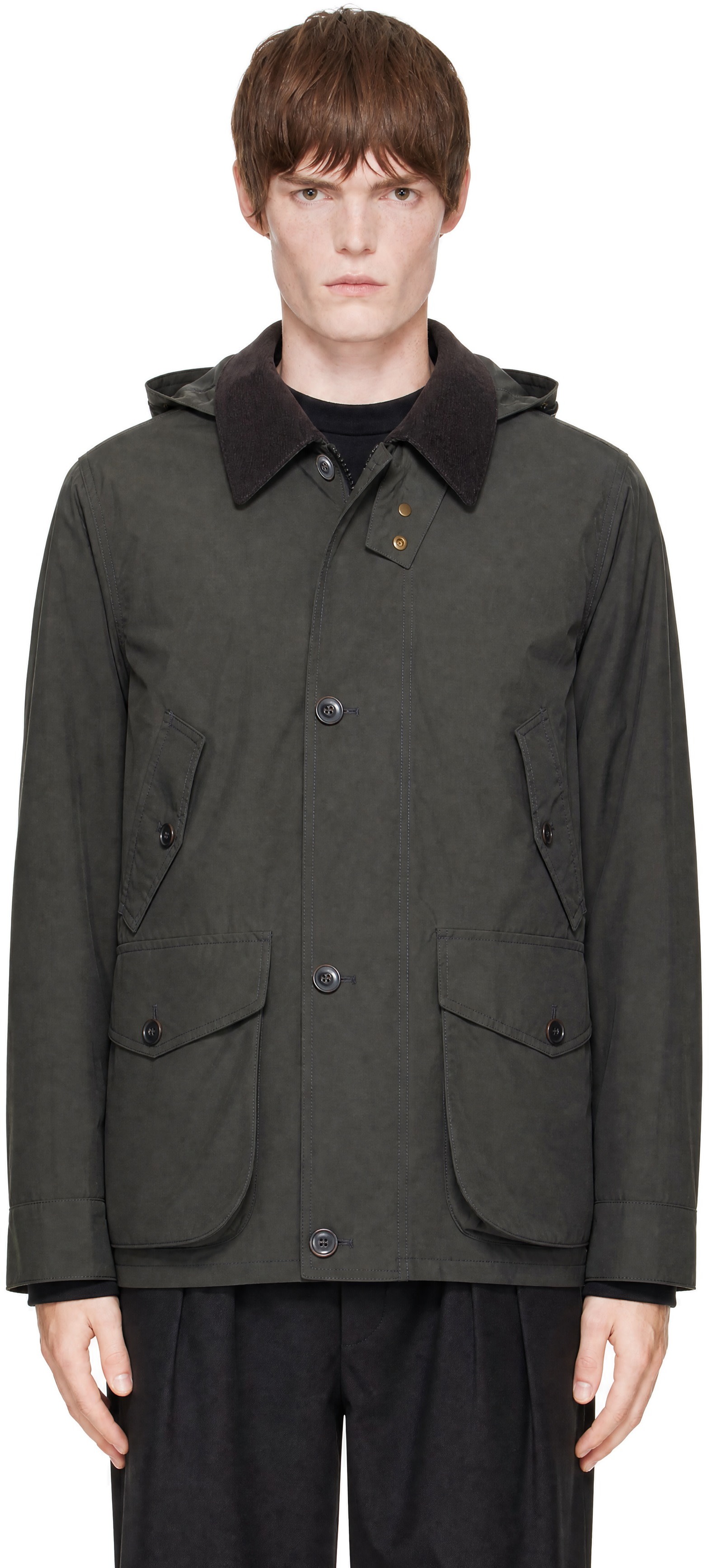nanamica: Green 2L PERTEX UNLIMITED Field Jacket | SSENSE Canada