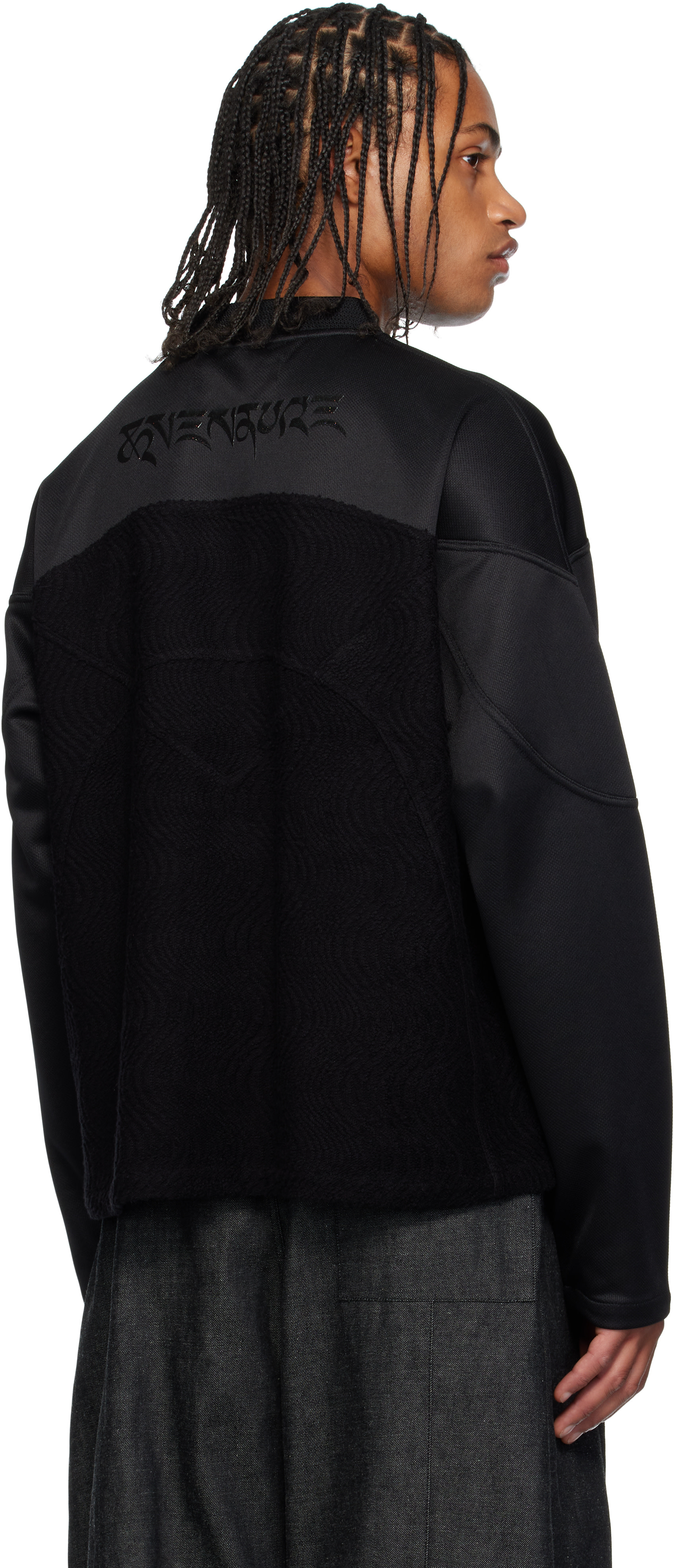 NAMESAKE - Pull molletonné Keith noir en jersey