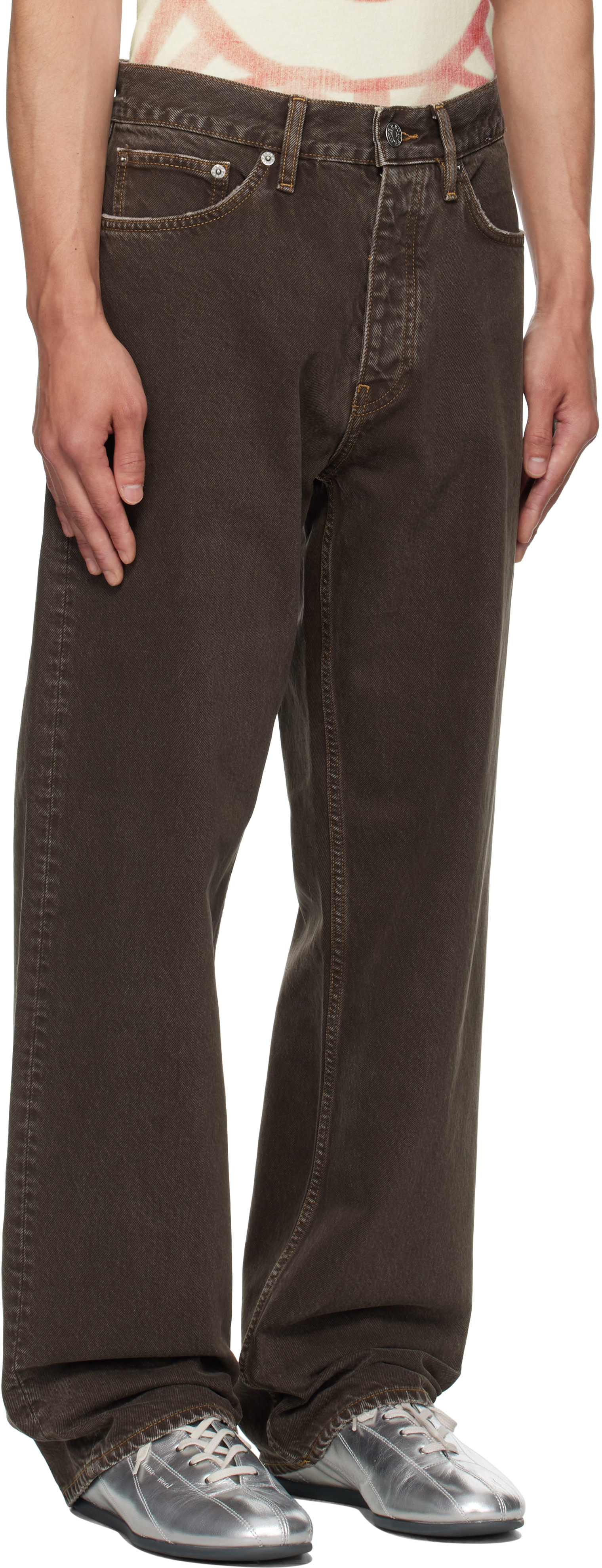 Sunflower: Brown Loose Jeans | SSENSE Canada
