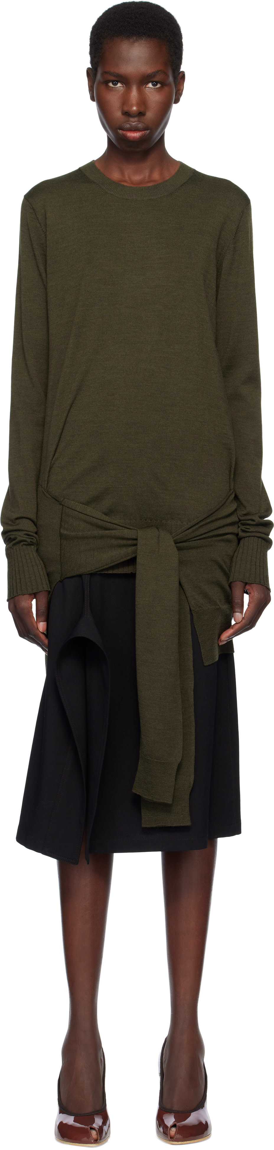 Stella McCartney - Pull kaki en laine