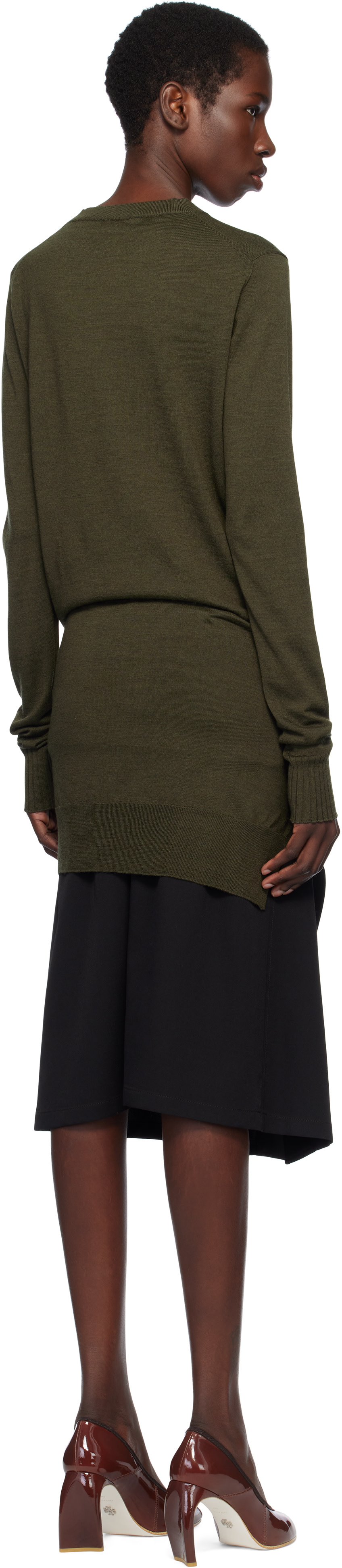 Stella McCartney - Pull kaki en laine
