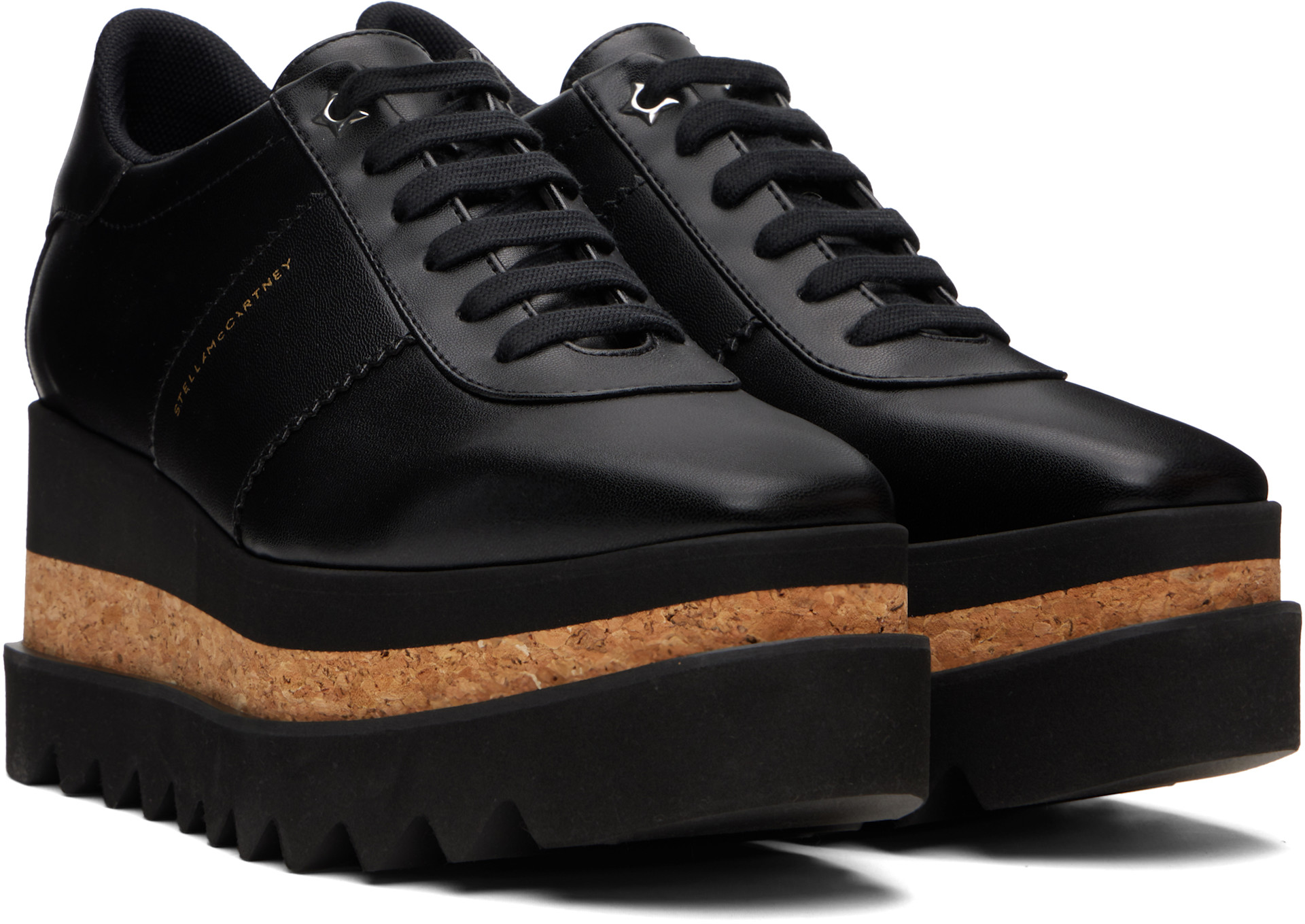 Stella McCartney: Black Sneak-Elyse Platform Lace-Up Sneakers | SSENSE