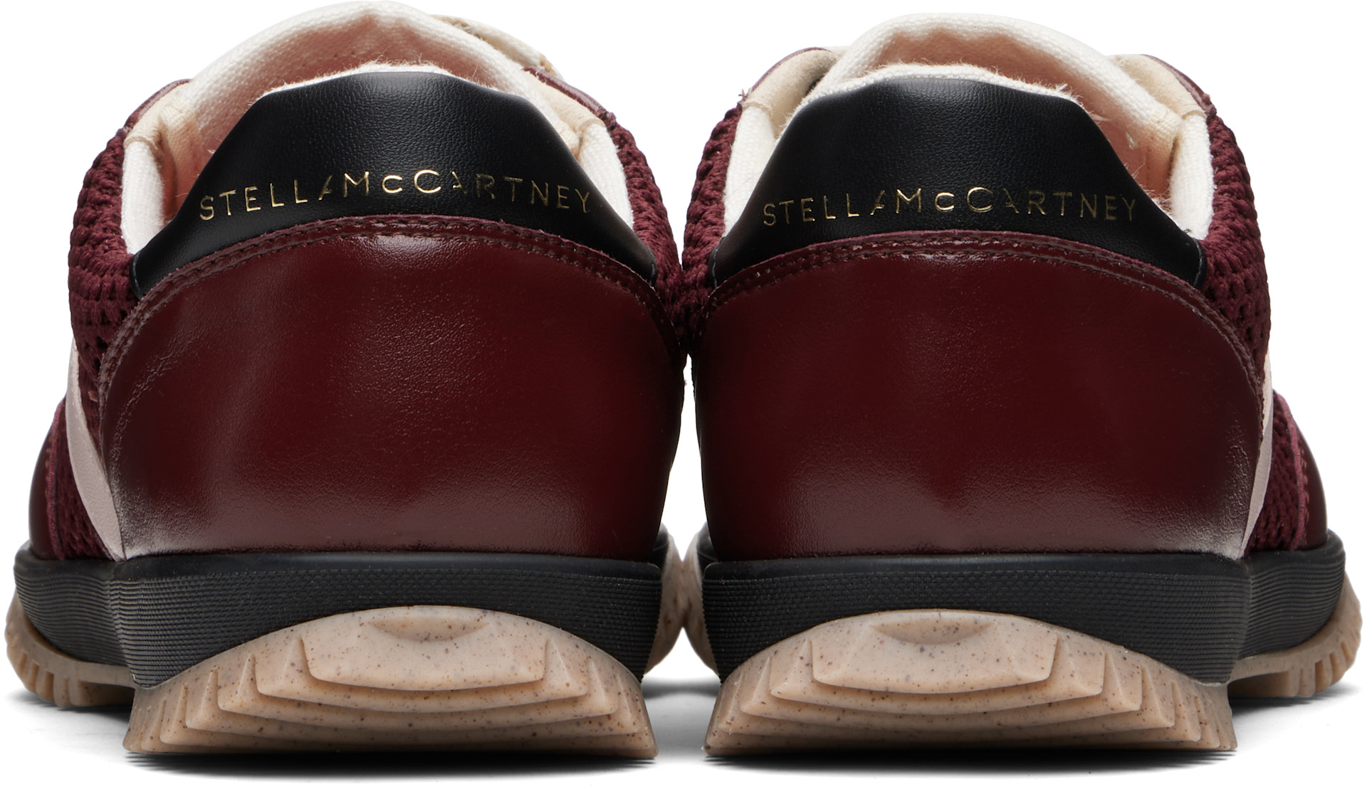 Stella McCartney: Burgundy S-Wave Sport Mesh Paneled Sneakers | SSENSE