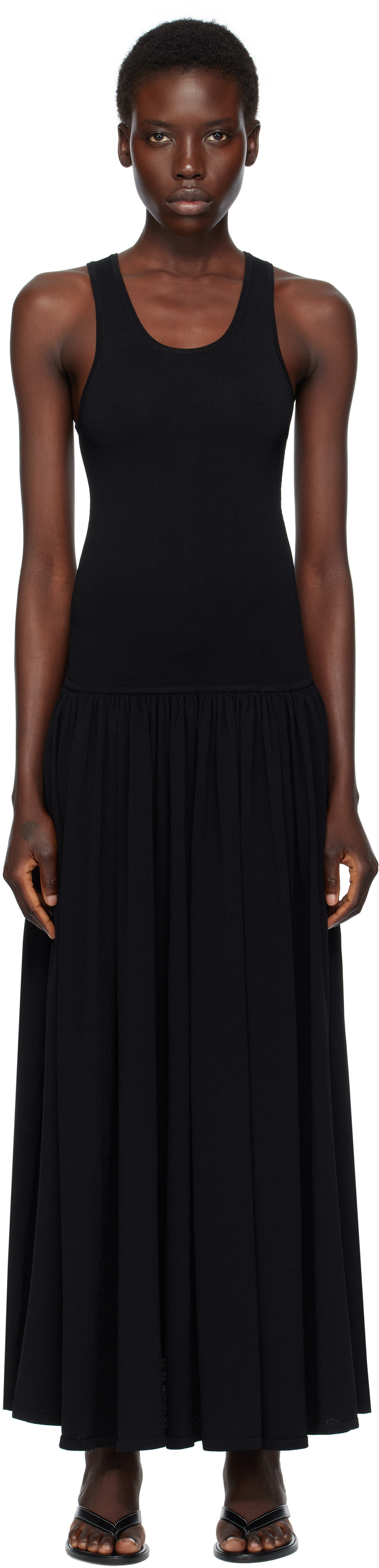Loulou de Saison: Black Jada Maxi Dress | SSENSE United Kingdom Loulou de Saison: Black Jada Maxi Dress | SSENSE United Kingdom