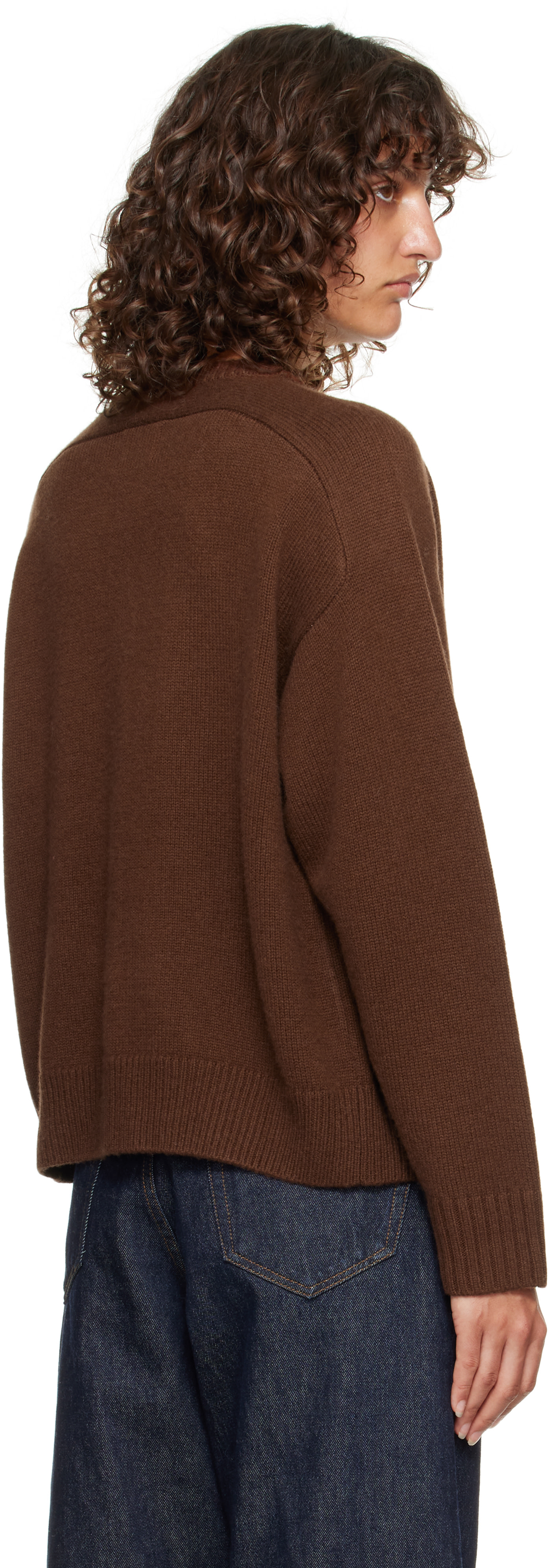 Loulou de Saison: Brown Aidar LDS Cashmere Blend Cardigan | SSENSE