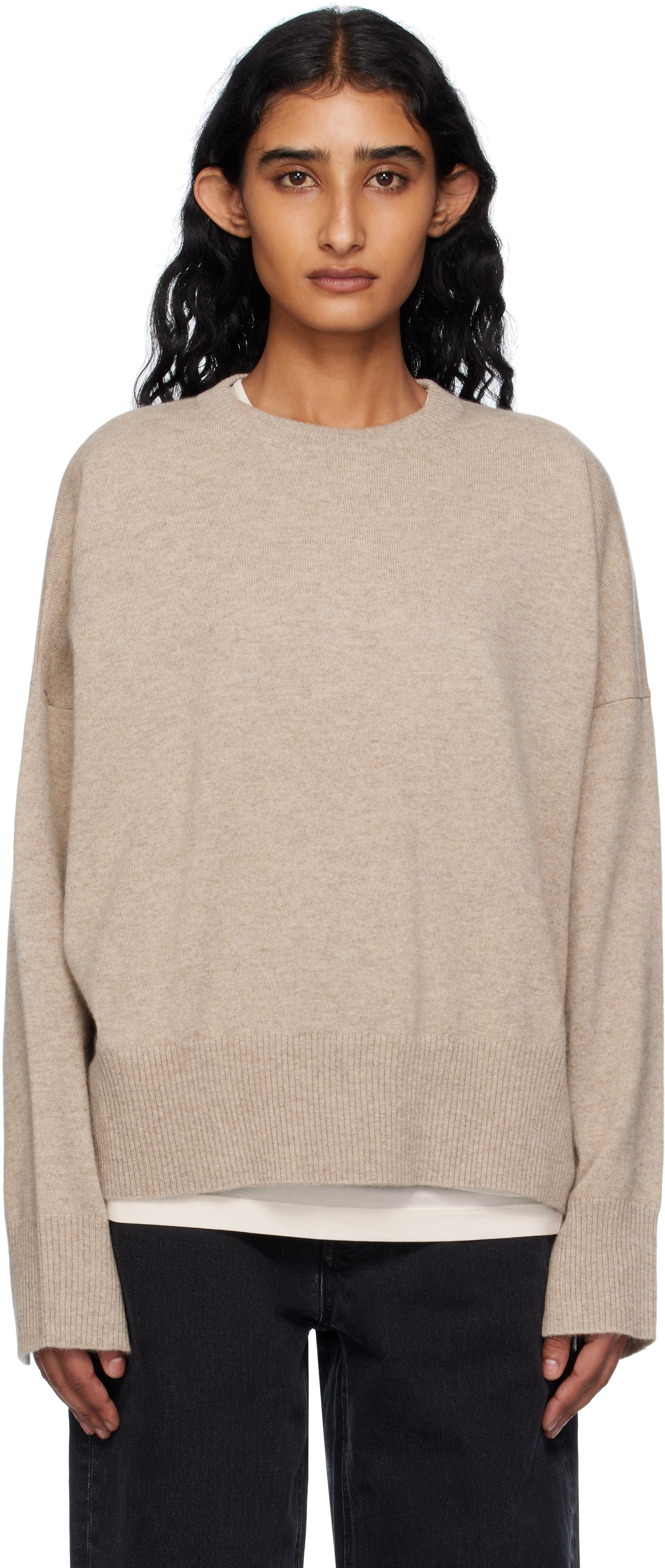 Loulou de Saison - Pull Anaa beige en cachemire