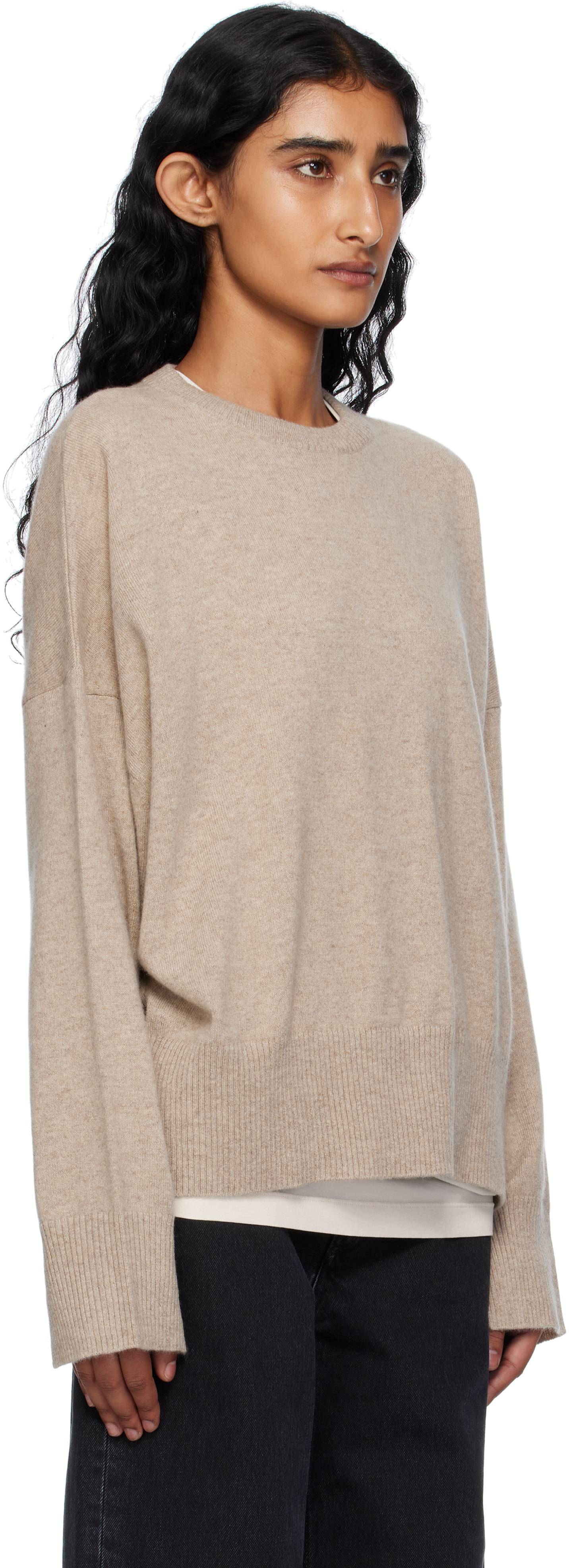 Loulou de Saison - Pull Anaa beige en cachemire