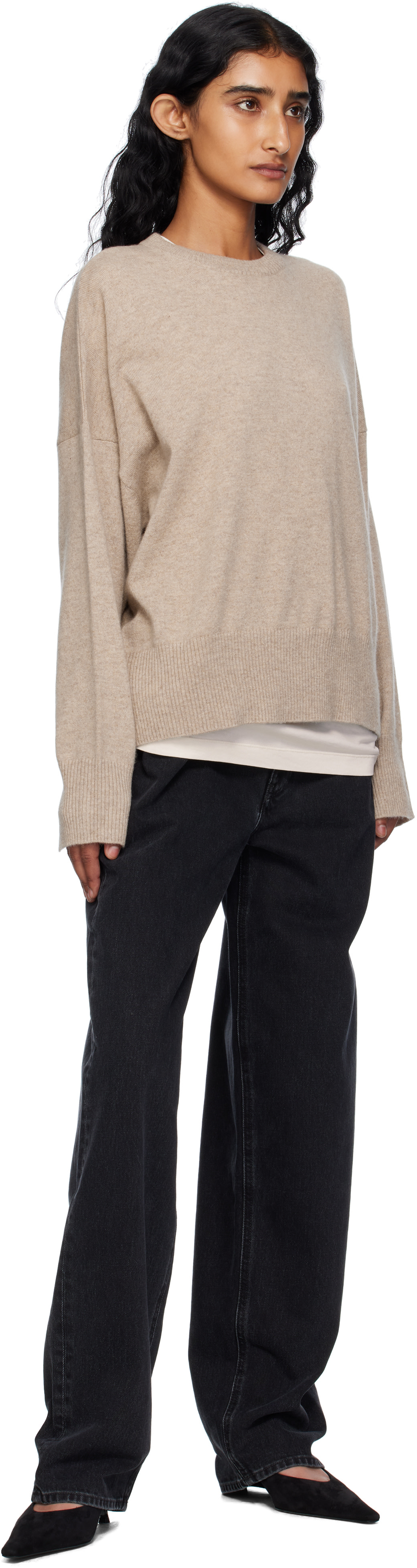Loulou de Saison - Pull Anaa beige en cachemire