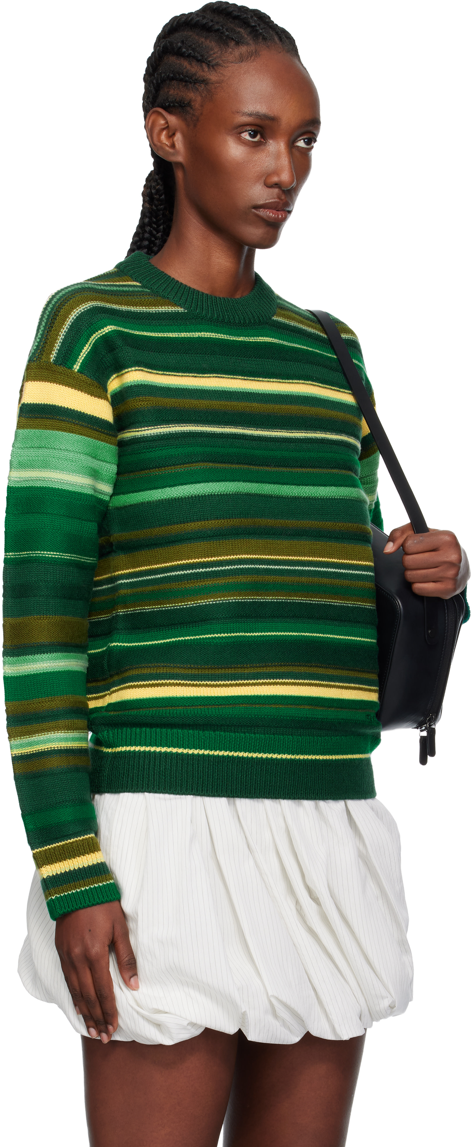 JW Anderson - Pull vert à rayures
