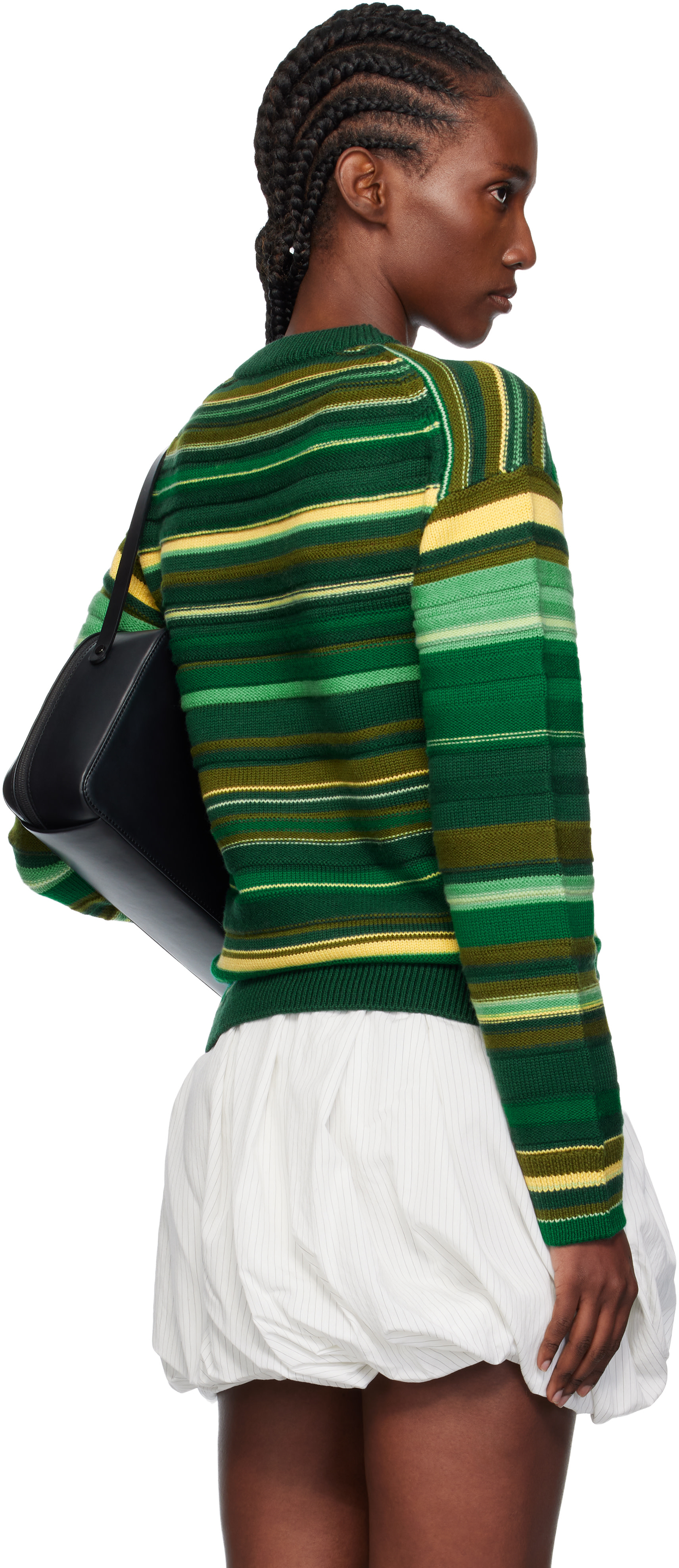 JW Anderson - Pull vert à rayures
