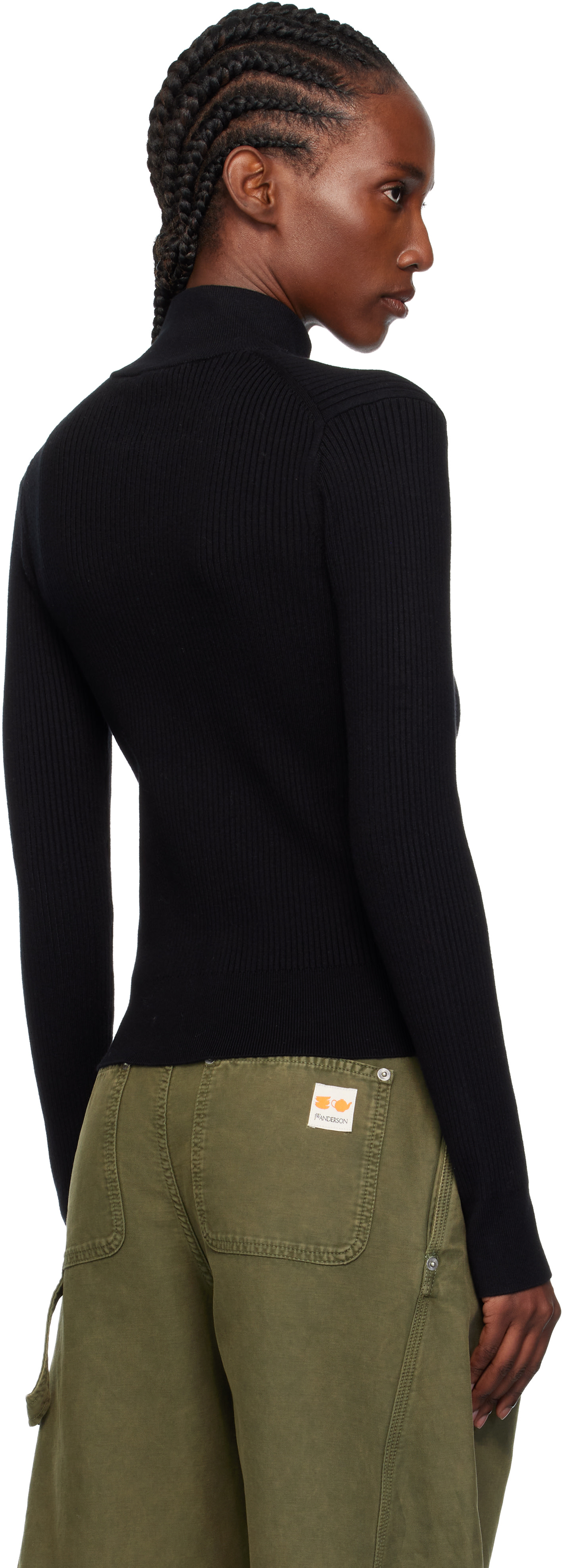 JW Anderson - Pull ajusté noir à glissière