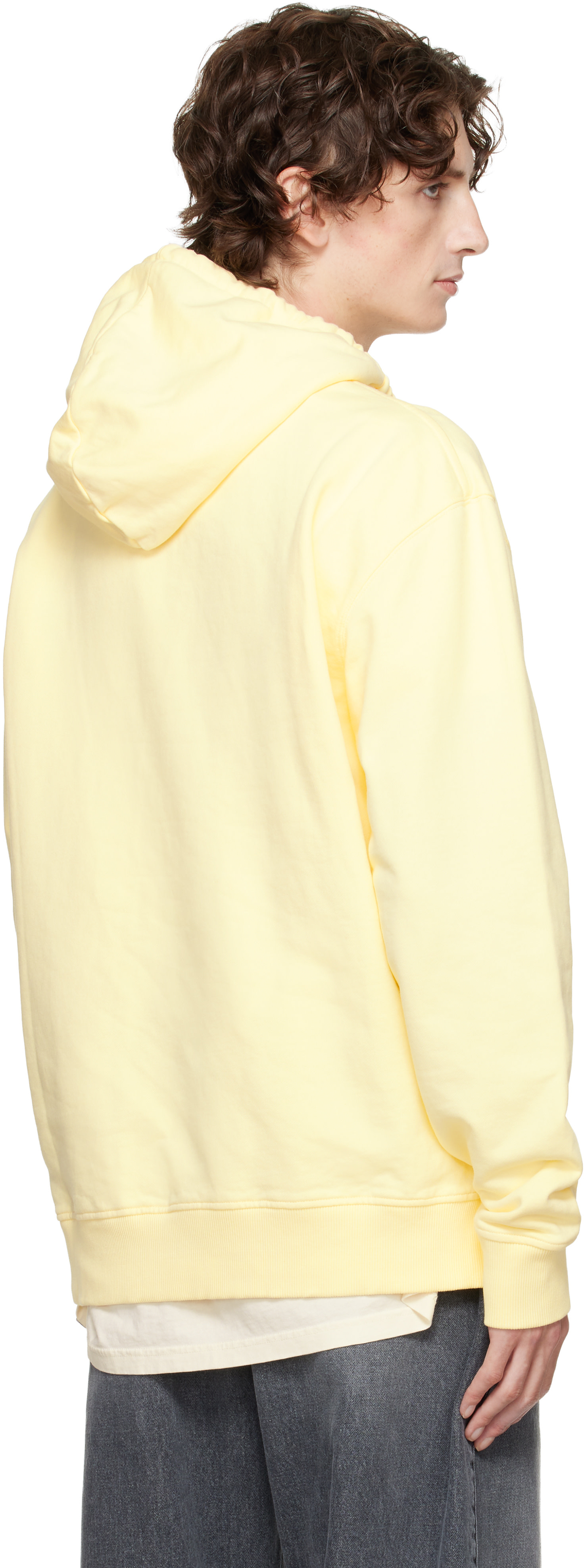 JW Anderson - Pull à capuche jaune à logo
